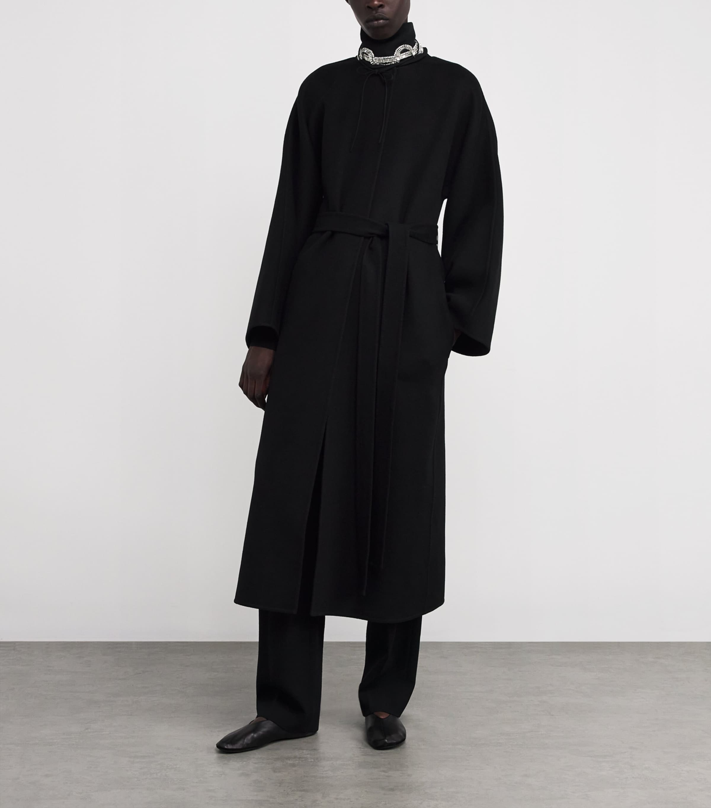 Katelis Jabot Silk Collar BLACK Image 2