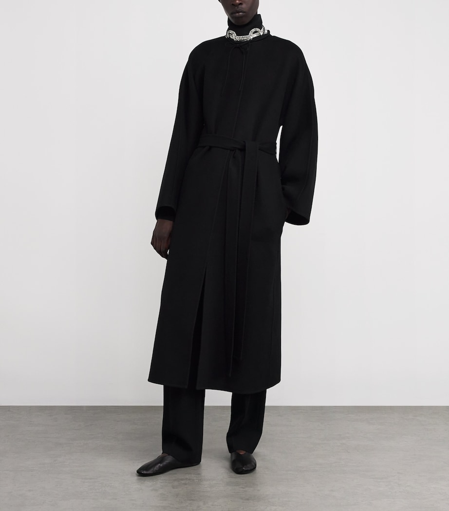 Katelis Jabot Silk Collar BLACK Image 2