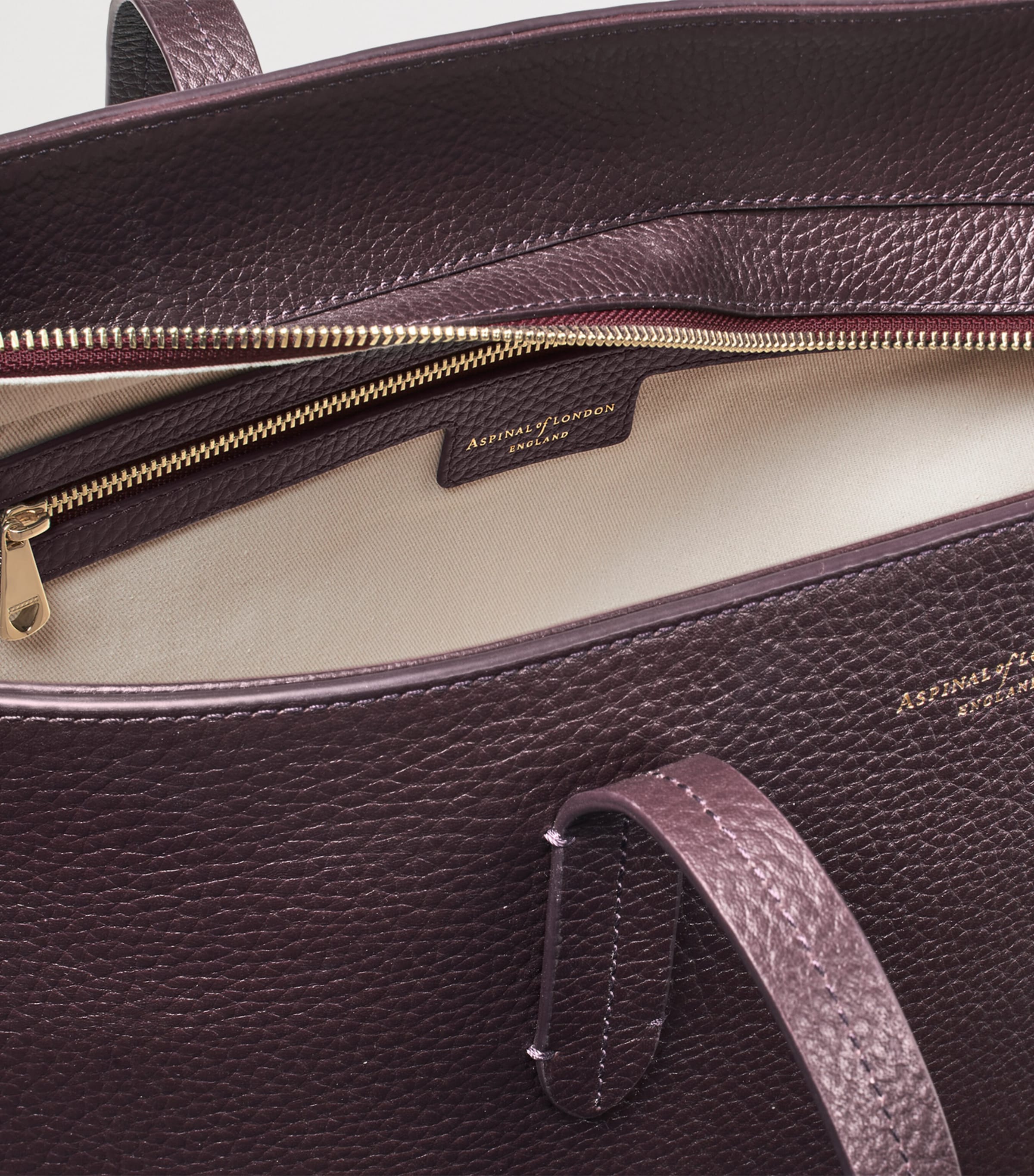 Aspinal Of London Leather East West Tote Bag Fig Image 6