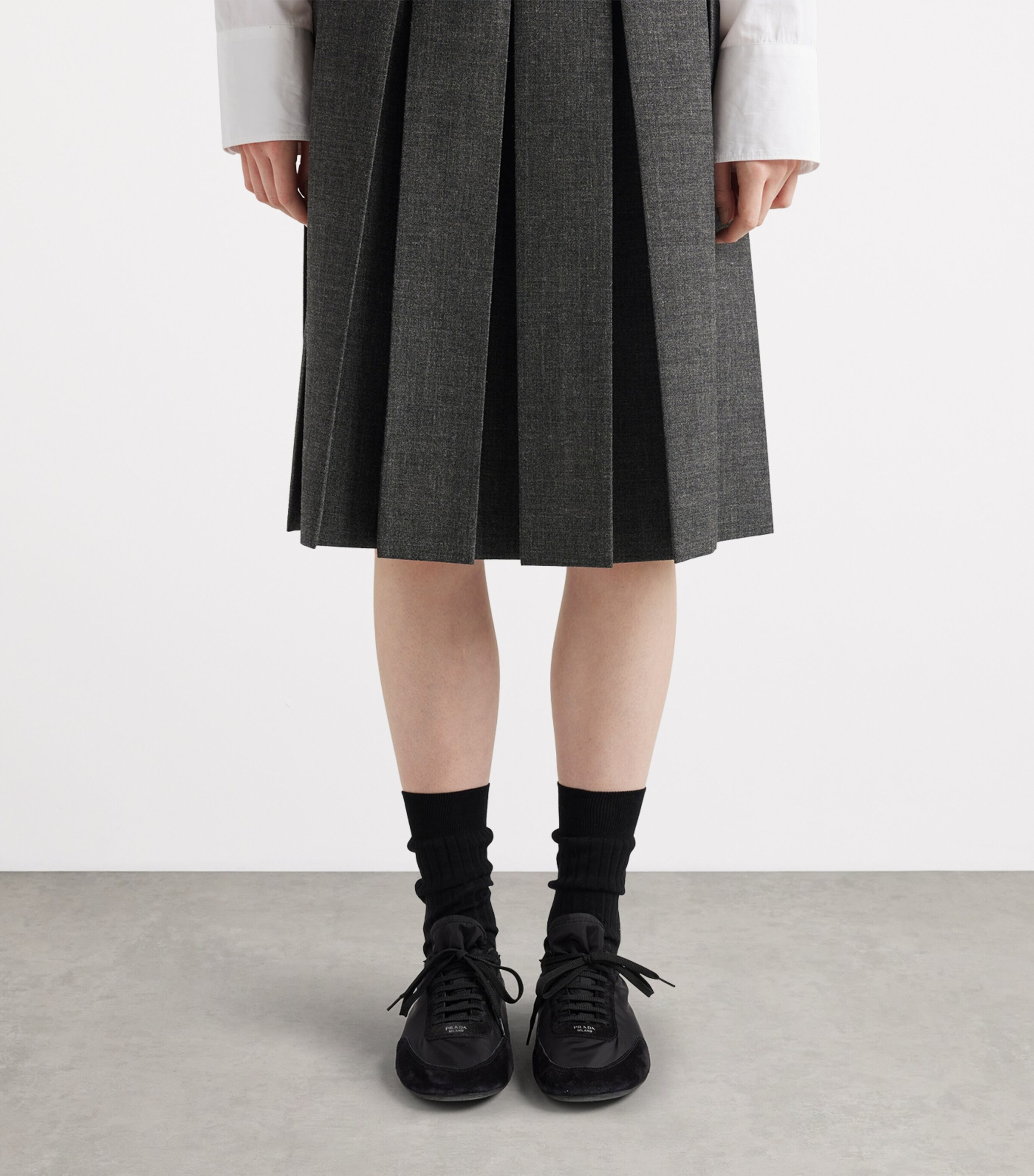 【Misapi】Prada Wool Skirt Prada Wool Belted Midi Skirt | Harrods UK