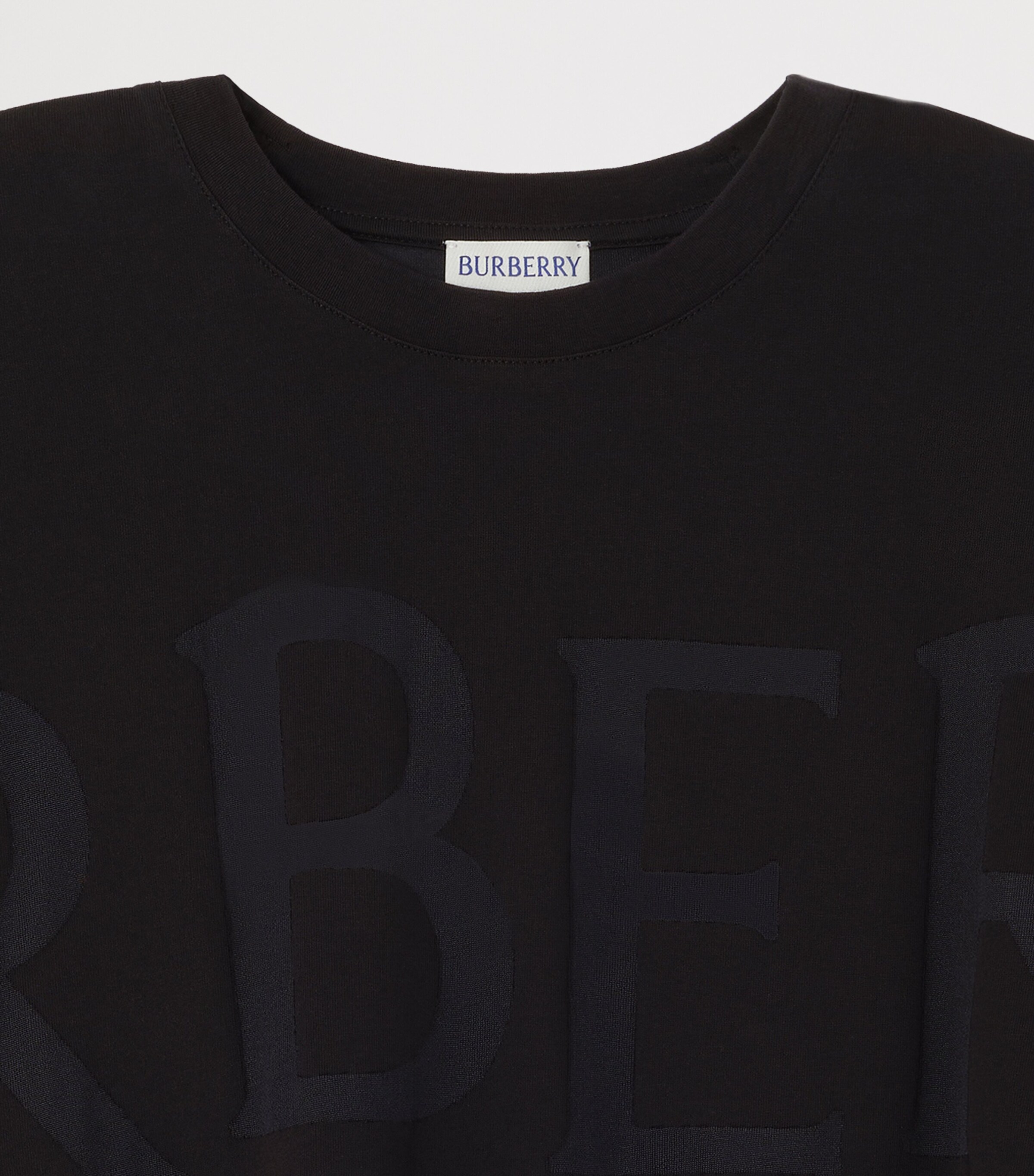Burberry Womens Logo Cropped T-Shirt Black Image 2