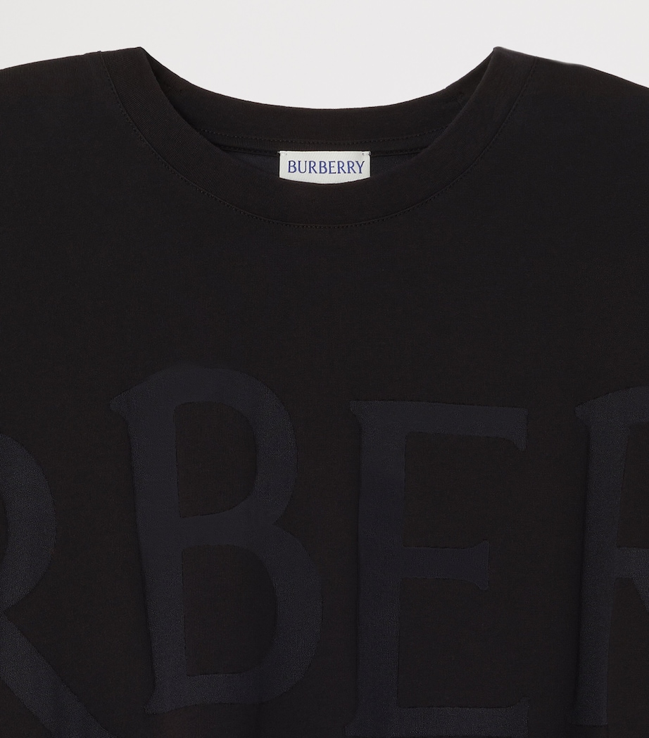 Burberry Womens Logo Cropped T-Shirt Black Image 2