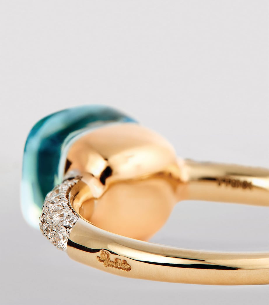 Pomellato Rose Gold, Topaz and Agate Nudo Petit Ring Image 6