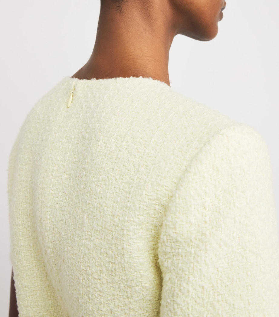 Bouclé Belted Mini Dress YELLOW Image 6