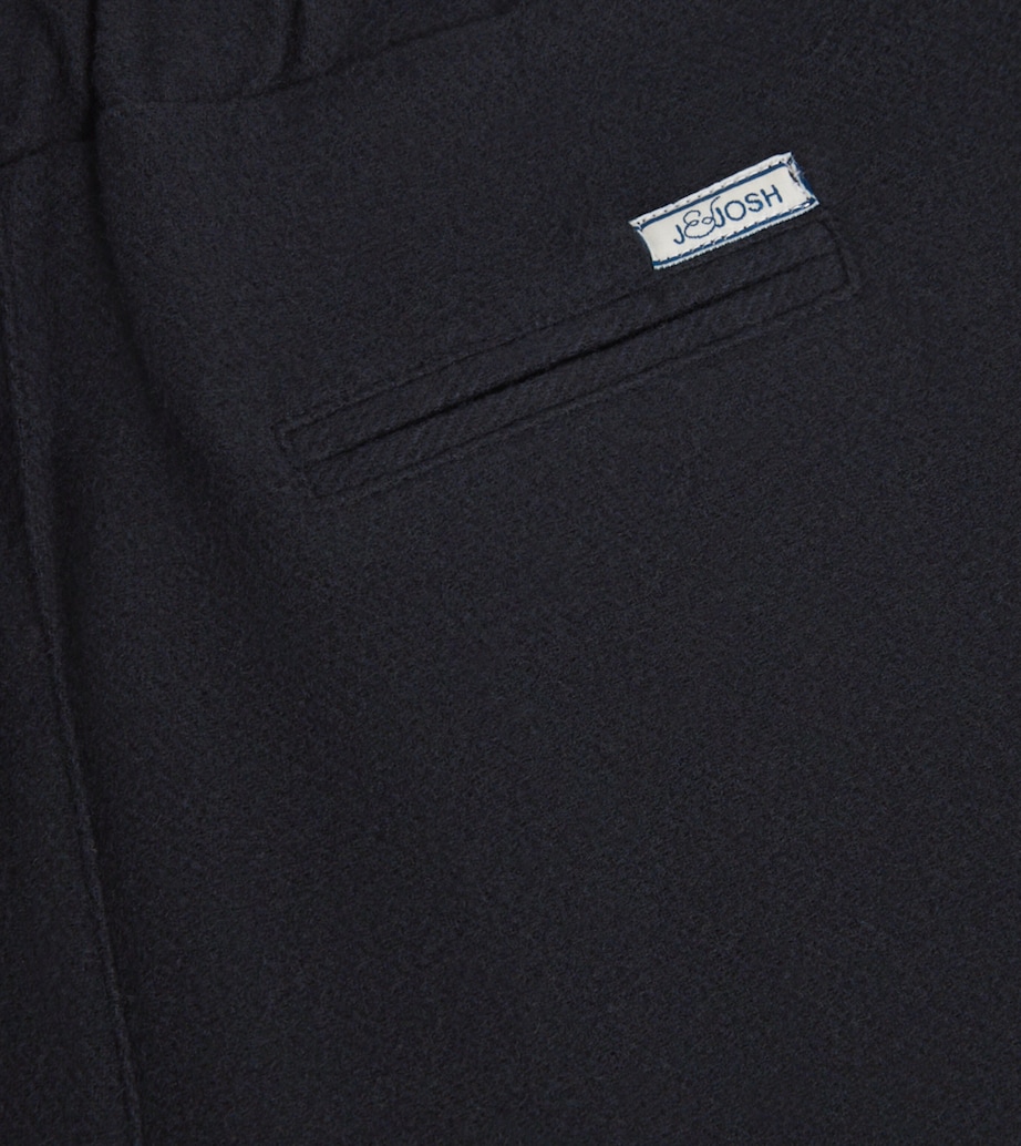 Flannel Drawstring Trousers (2-14 Years) 15 NAVY Image 2