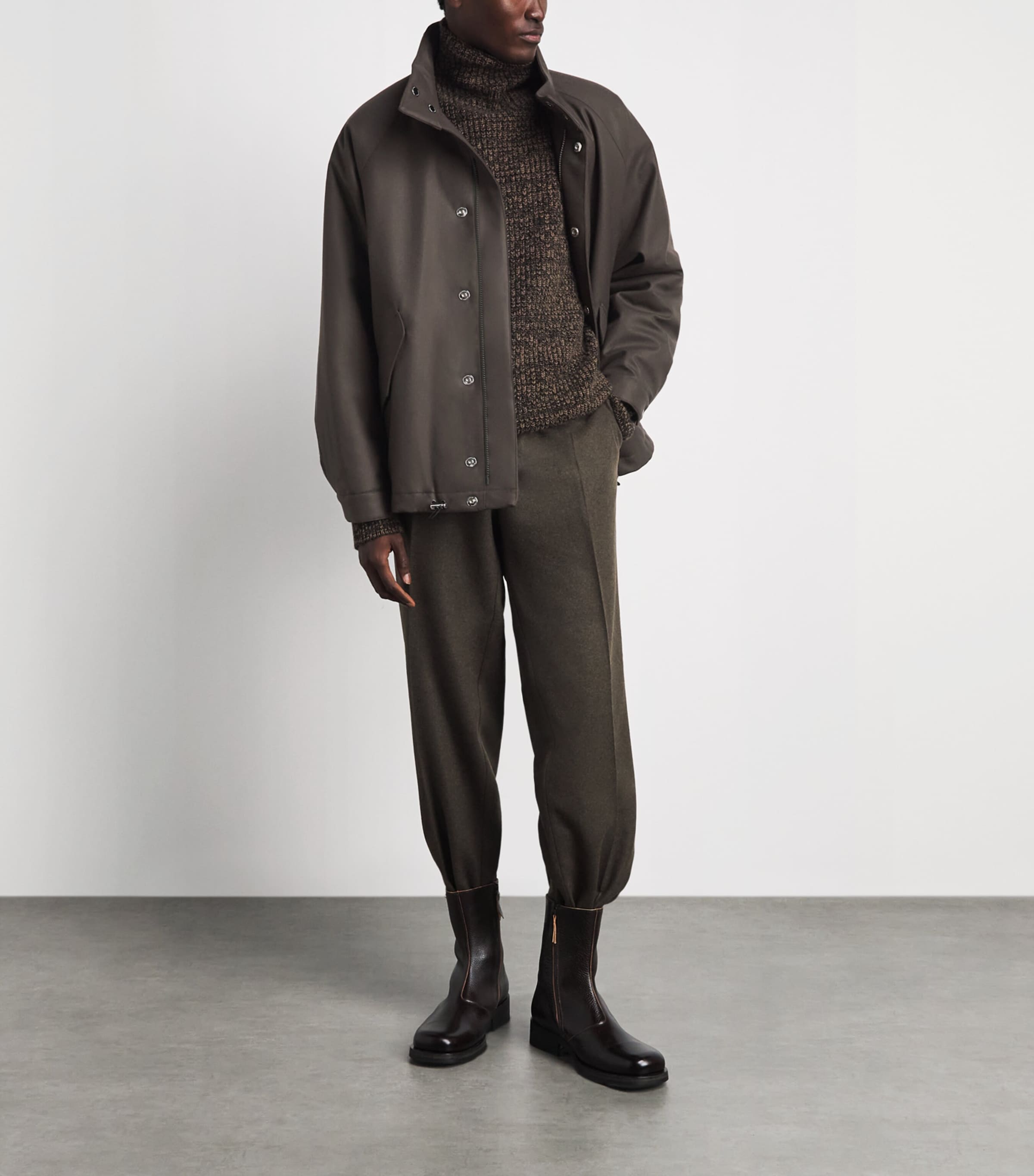 Mackintosh Mens Down Weathered Skye Jacket Dark Olive Image 2