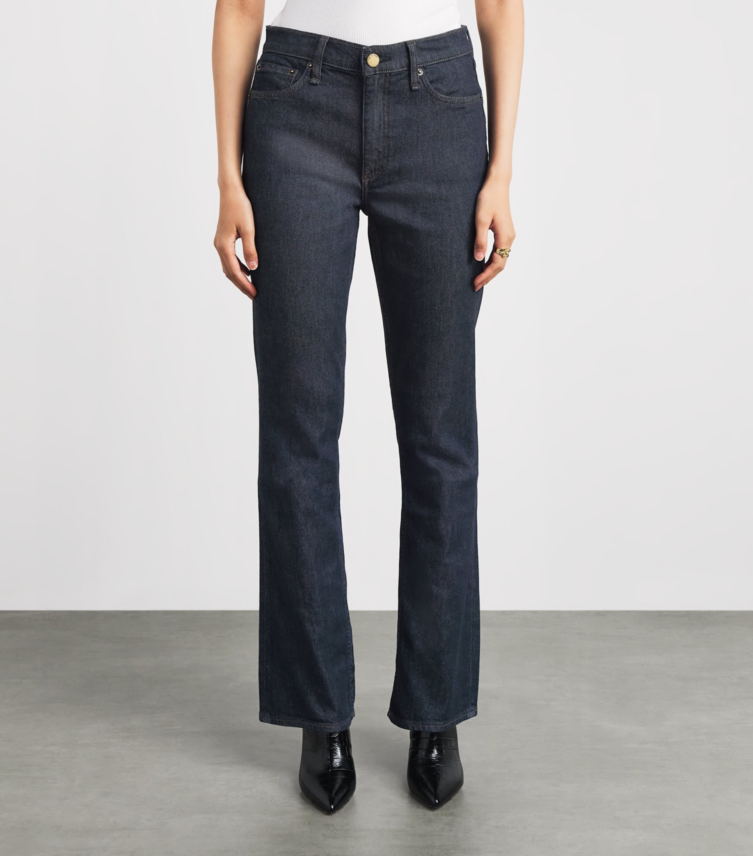 Rag & Bone Womens Peyton Mid-Rise Bootcut Jeans Darkrinse Image 4