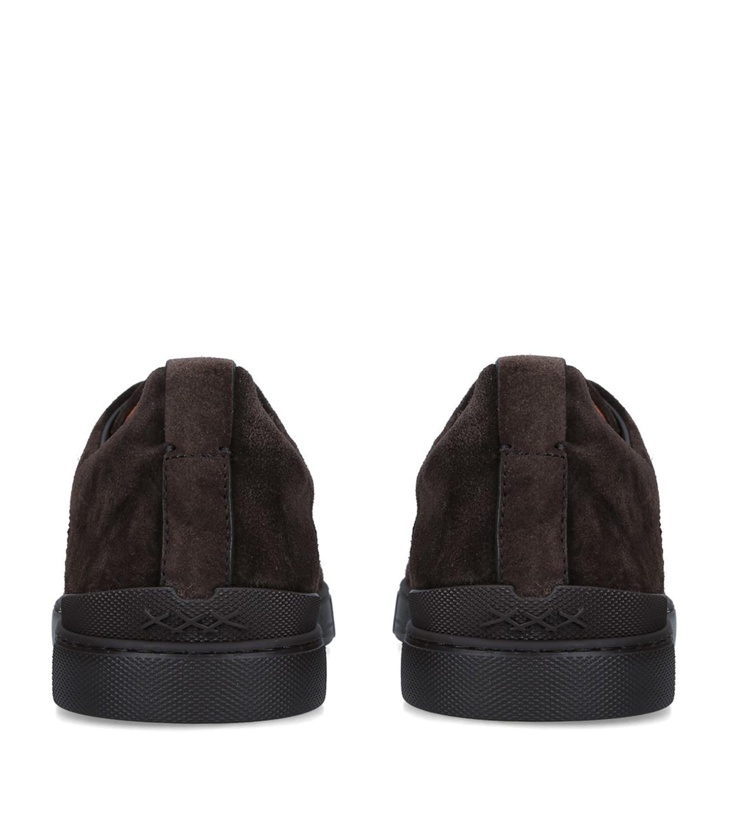 Suede Triple Stitch Sneakers BROWN Image 2