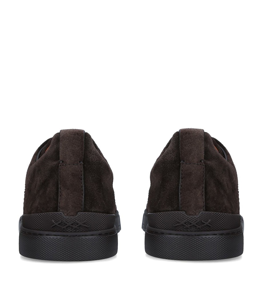 Suede Triple Stitch Sneakers BROWN Image 2