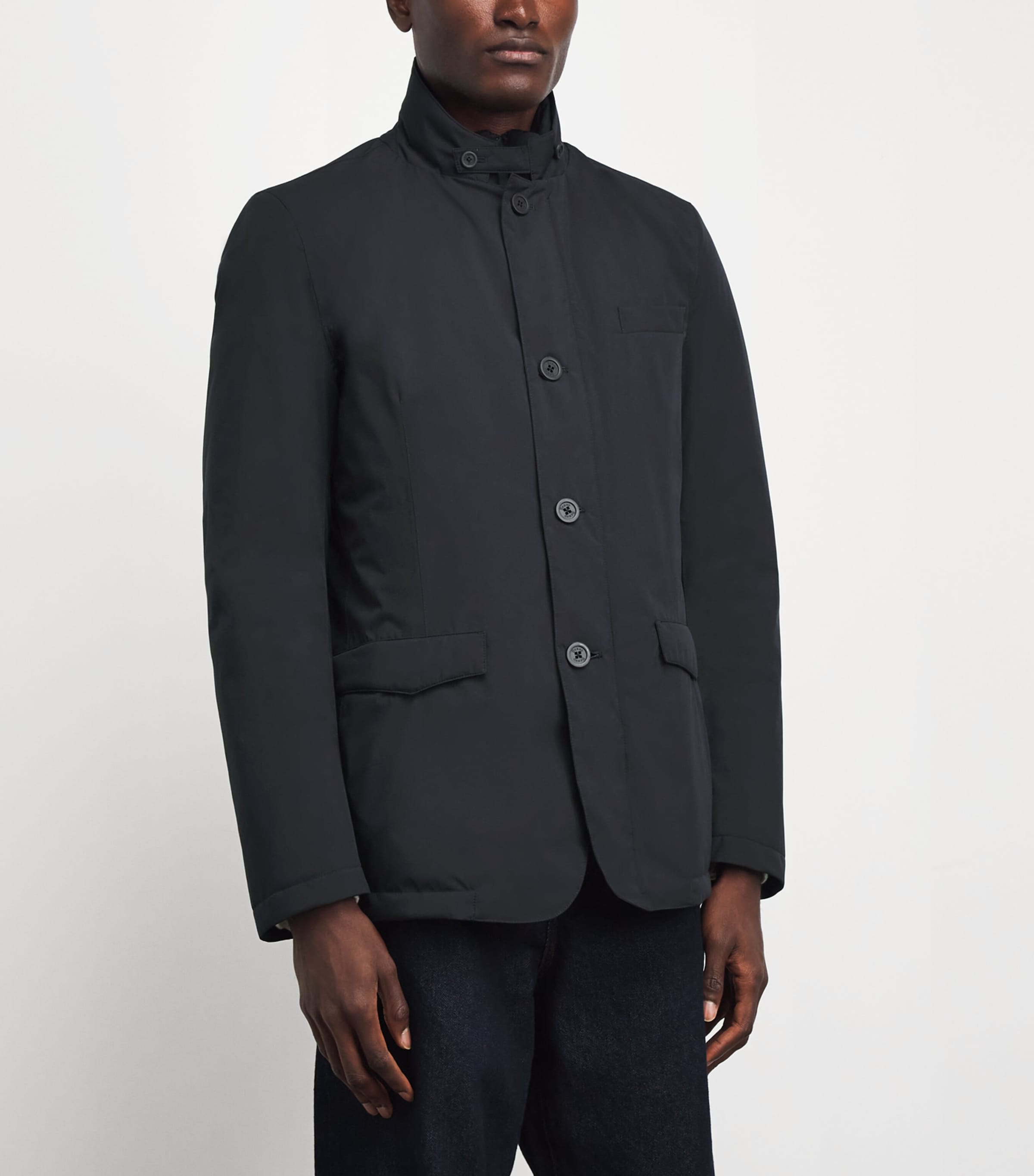 Herno Mens Down Hybrid Jacket Nero Image 4