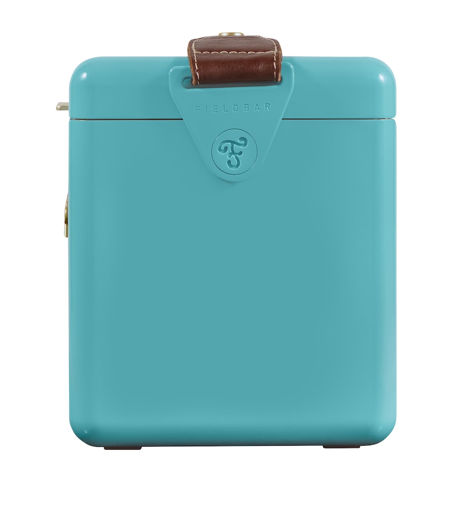 Mini Bar Cooler Box with Leather Sling (4L) BLUE Image 8