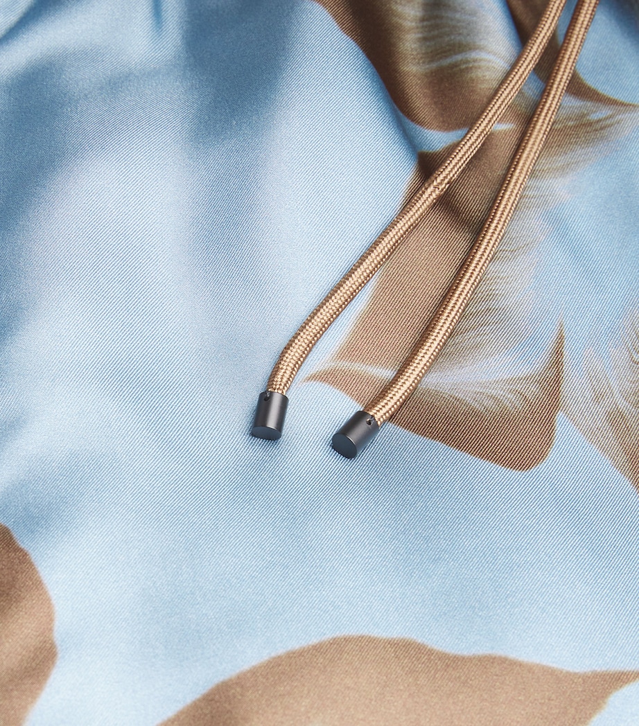 Silk Floral Shorts 510 STEEL Image 5