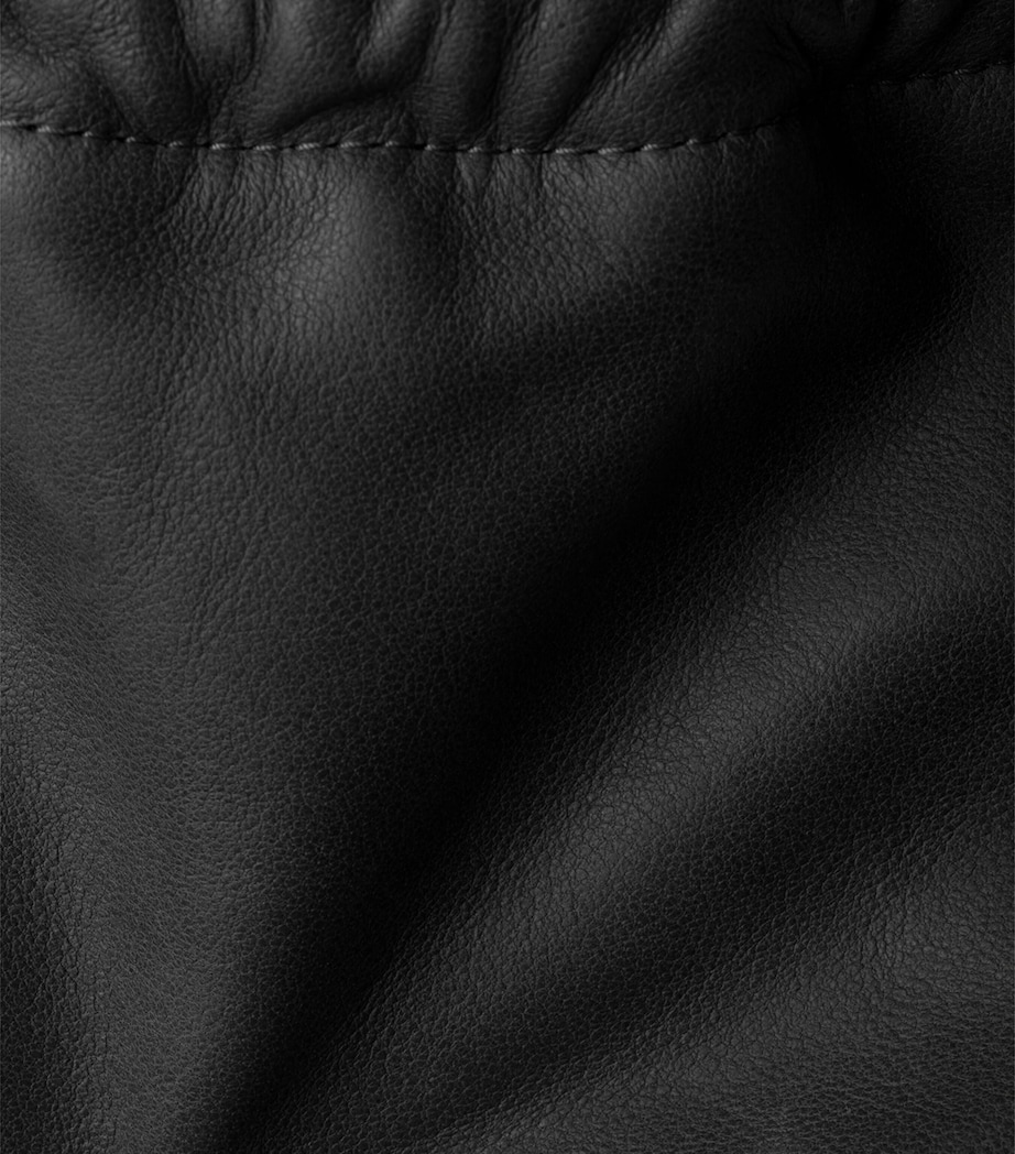Prada Nappa Leather Drawstring Pouch Black Image 5