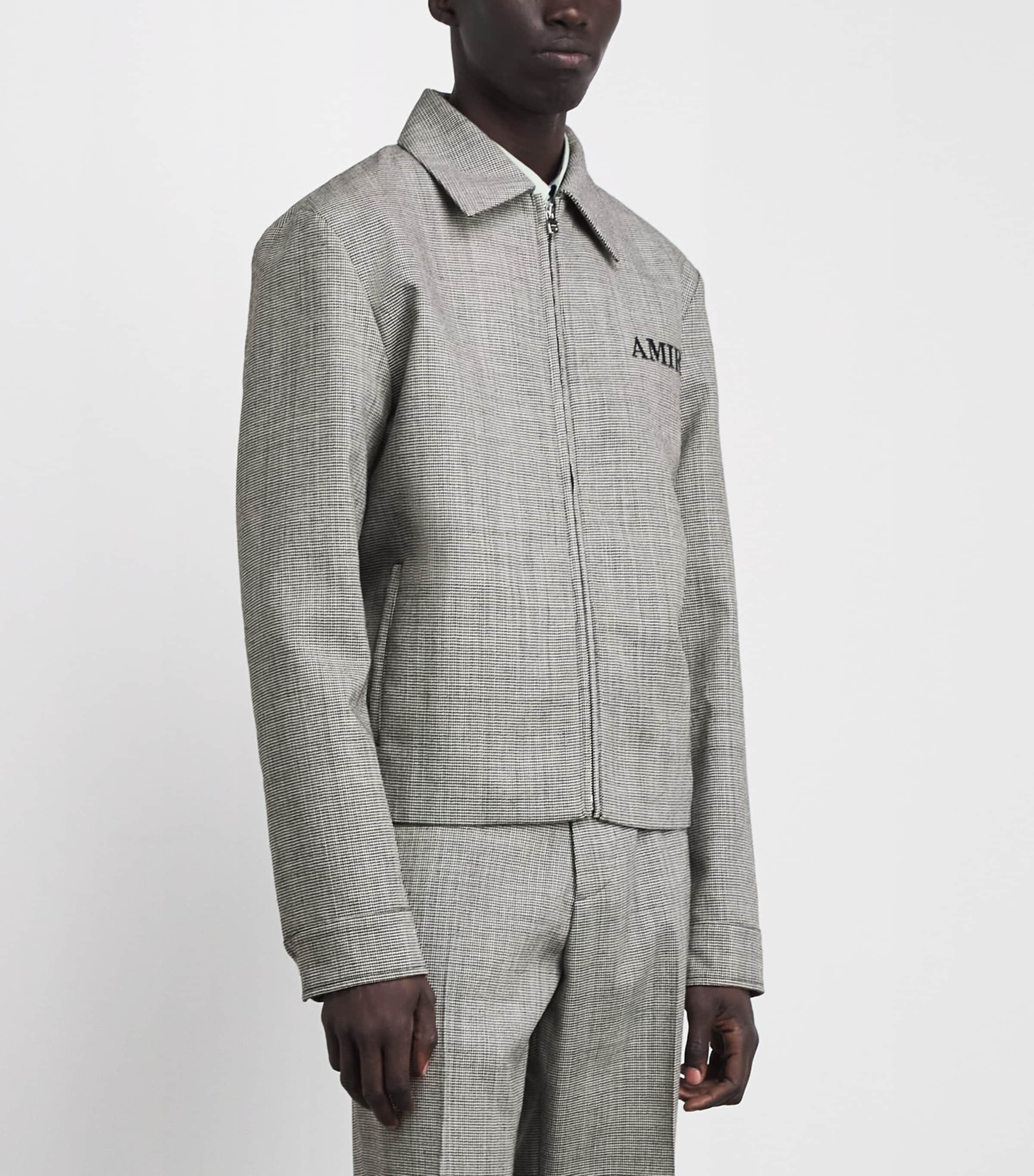AMIRI Mens Houndstooth Jacket Black Image 4