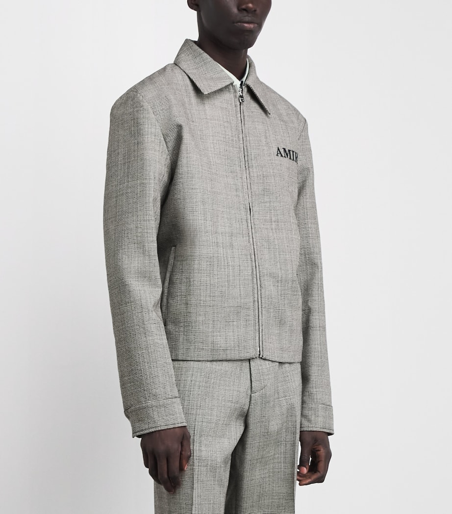 AMIRI Mens Houndstooth Jacket Black Image 4