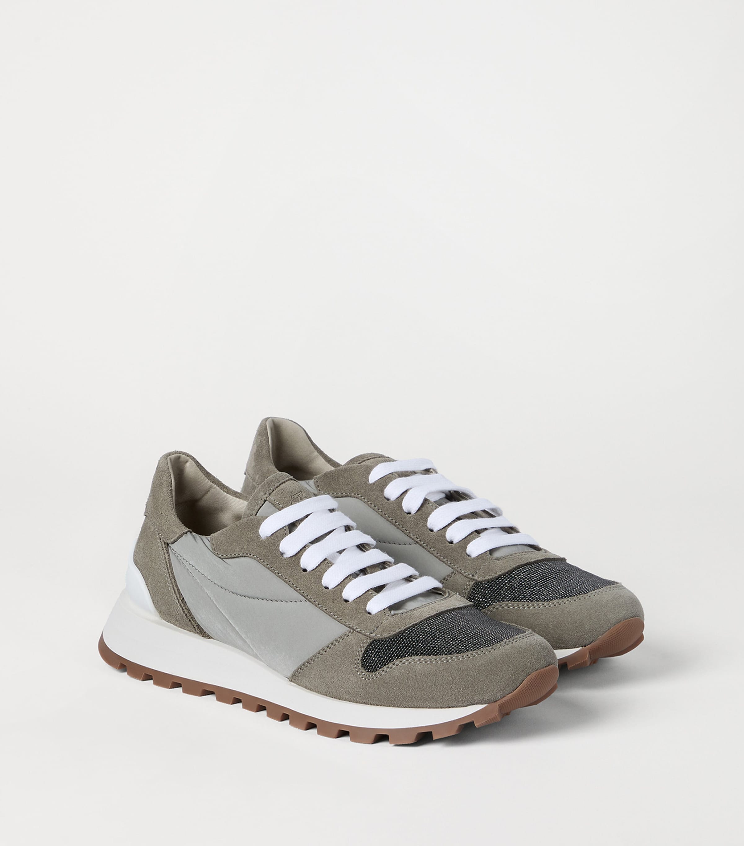Brunello Cucinelli Techno-Suede Runner Sneakers Image 3