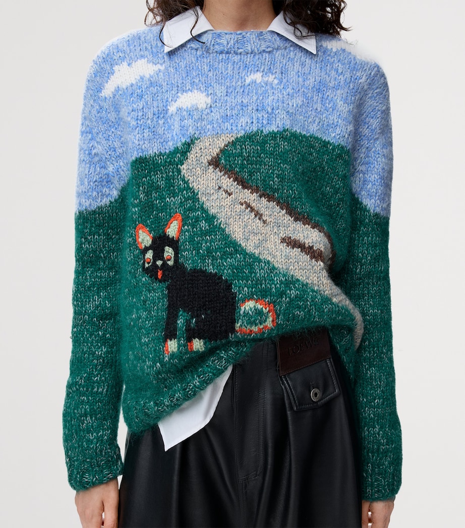 x Louis Wain Wool-Blend Cat Sweater BLUE/MULTICOLOR Image 5