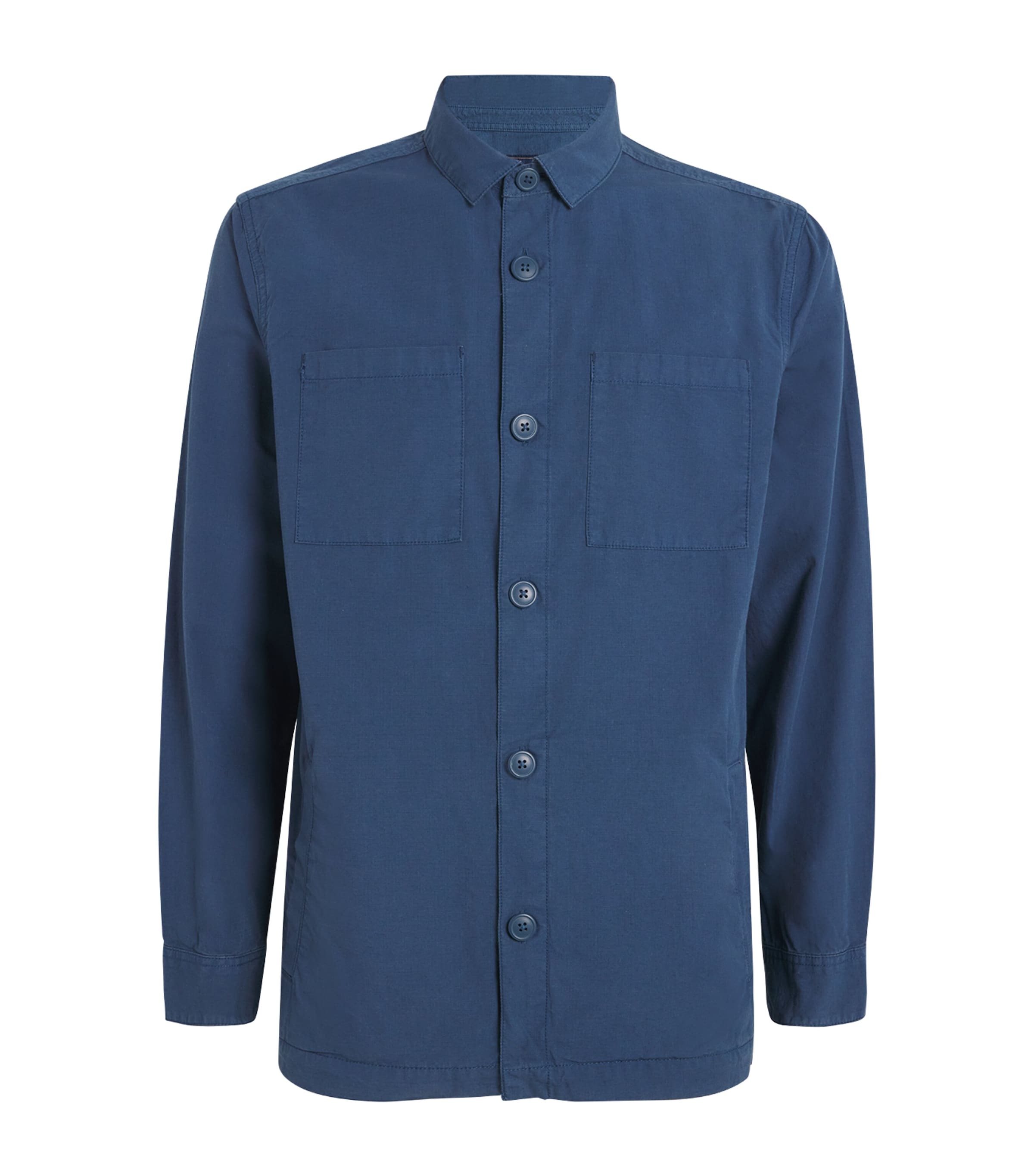 Barbour Cotton Ripstop Rickfell Overshirt In Blue