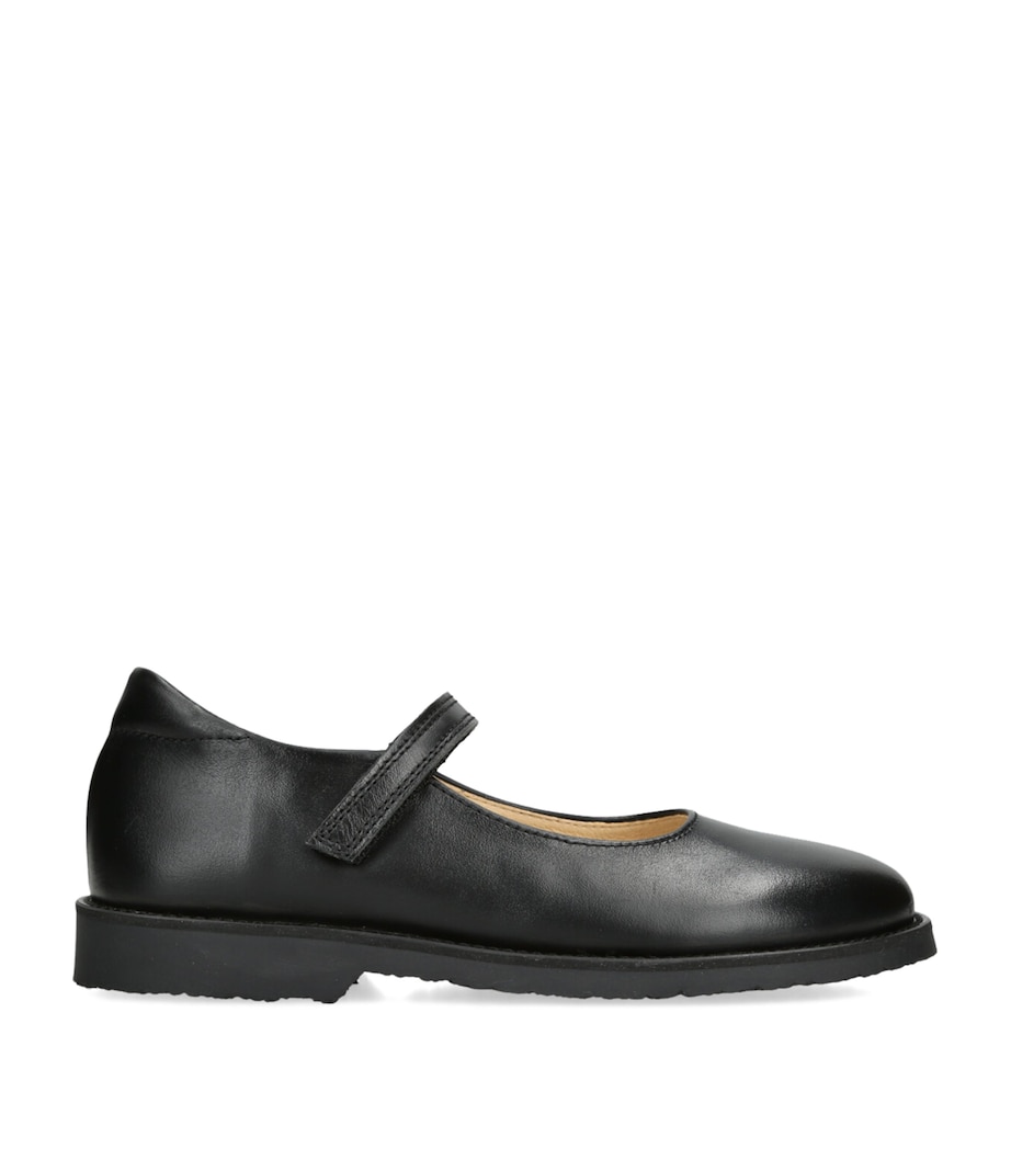 papouelli Leather Emilia Shoes Black Image 1