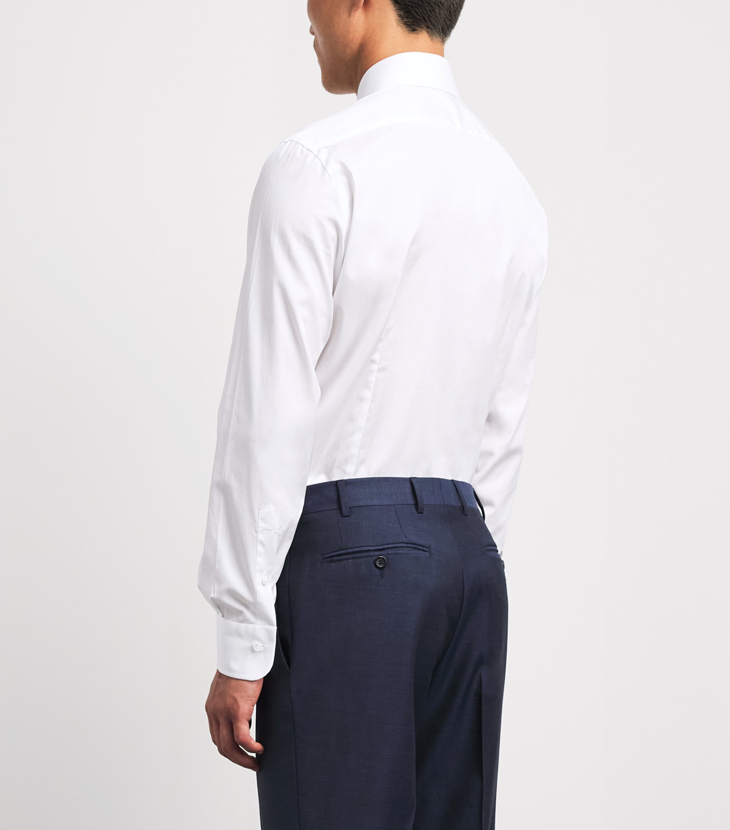 Barba Napoli Mens Cotton Shirt White Image 5