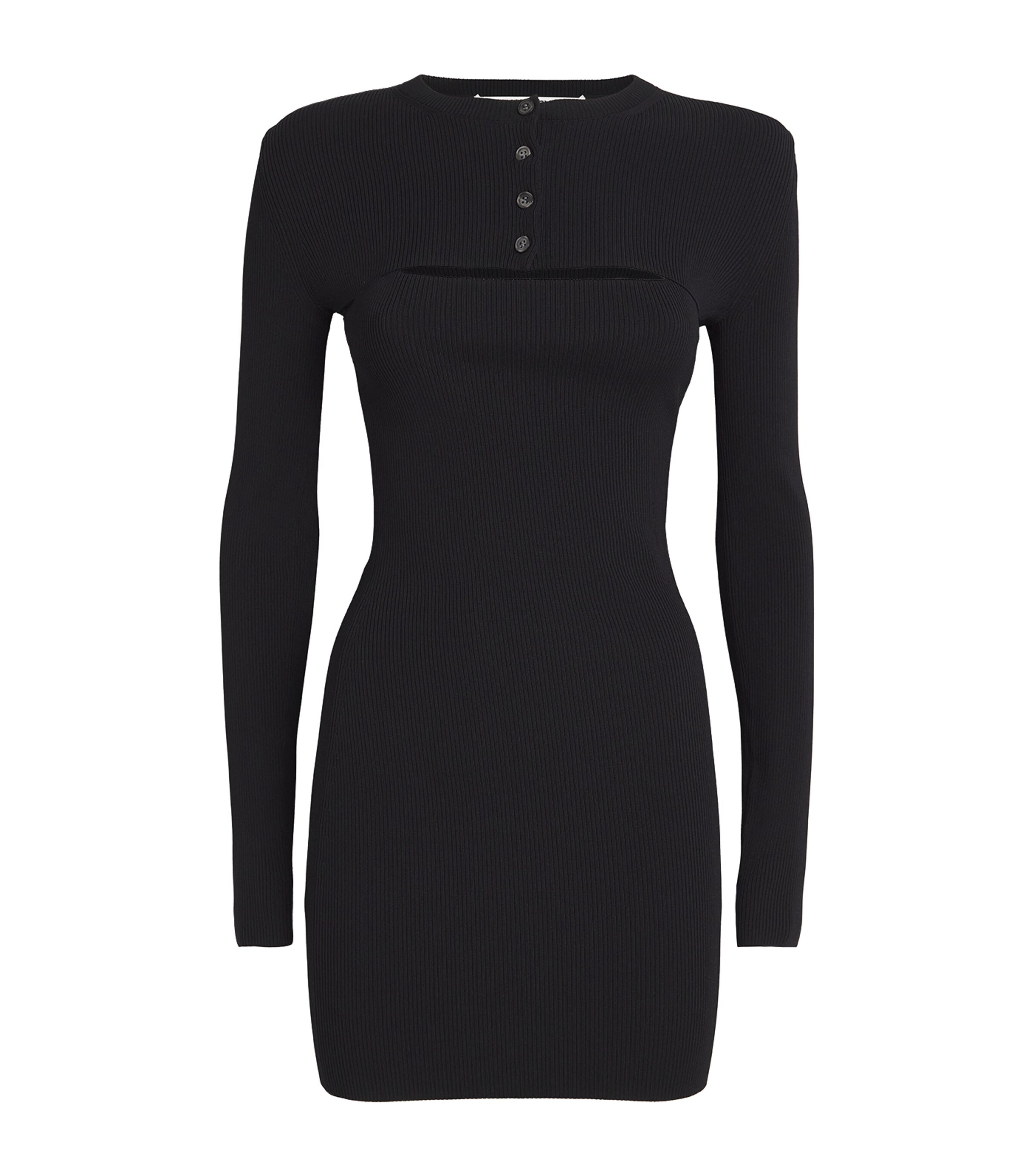 Alexander Wang Knitted Mini Dress In Black