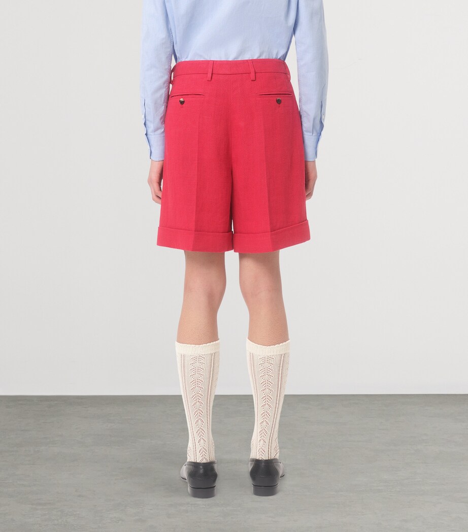 Linen Bermuda Shorts C61 Image 4