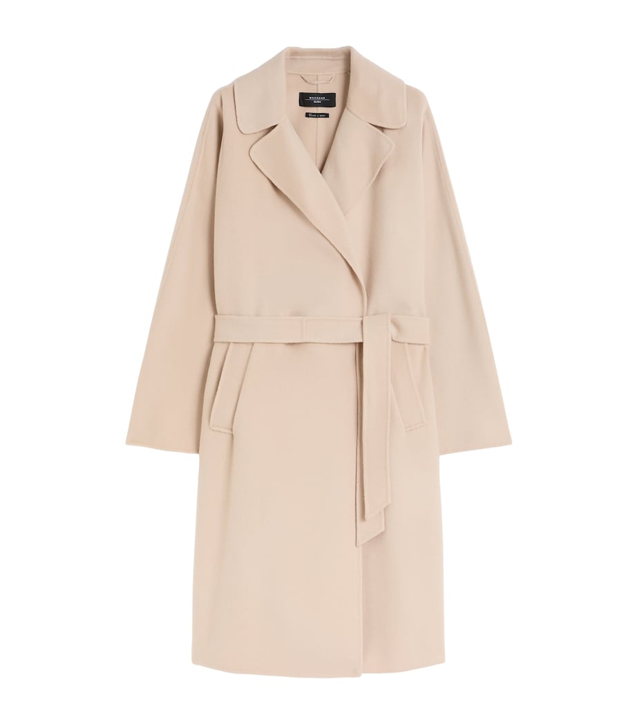 Wool-Blend Belted Coat SAND Image 1