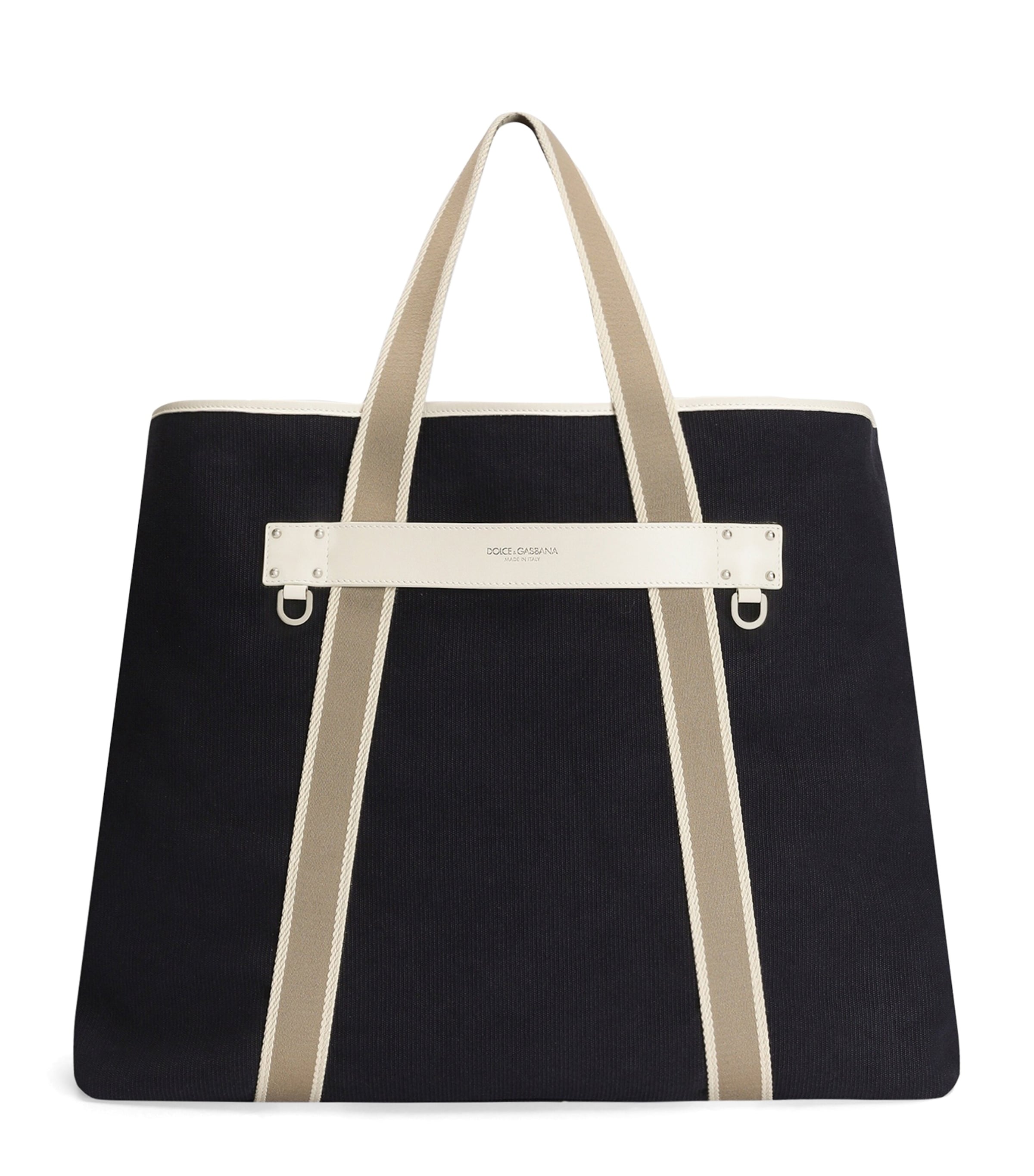 Dolce&Gabbana Cotton-Leather Tote Bag Multicolour Image 1