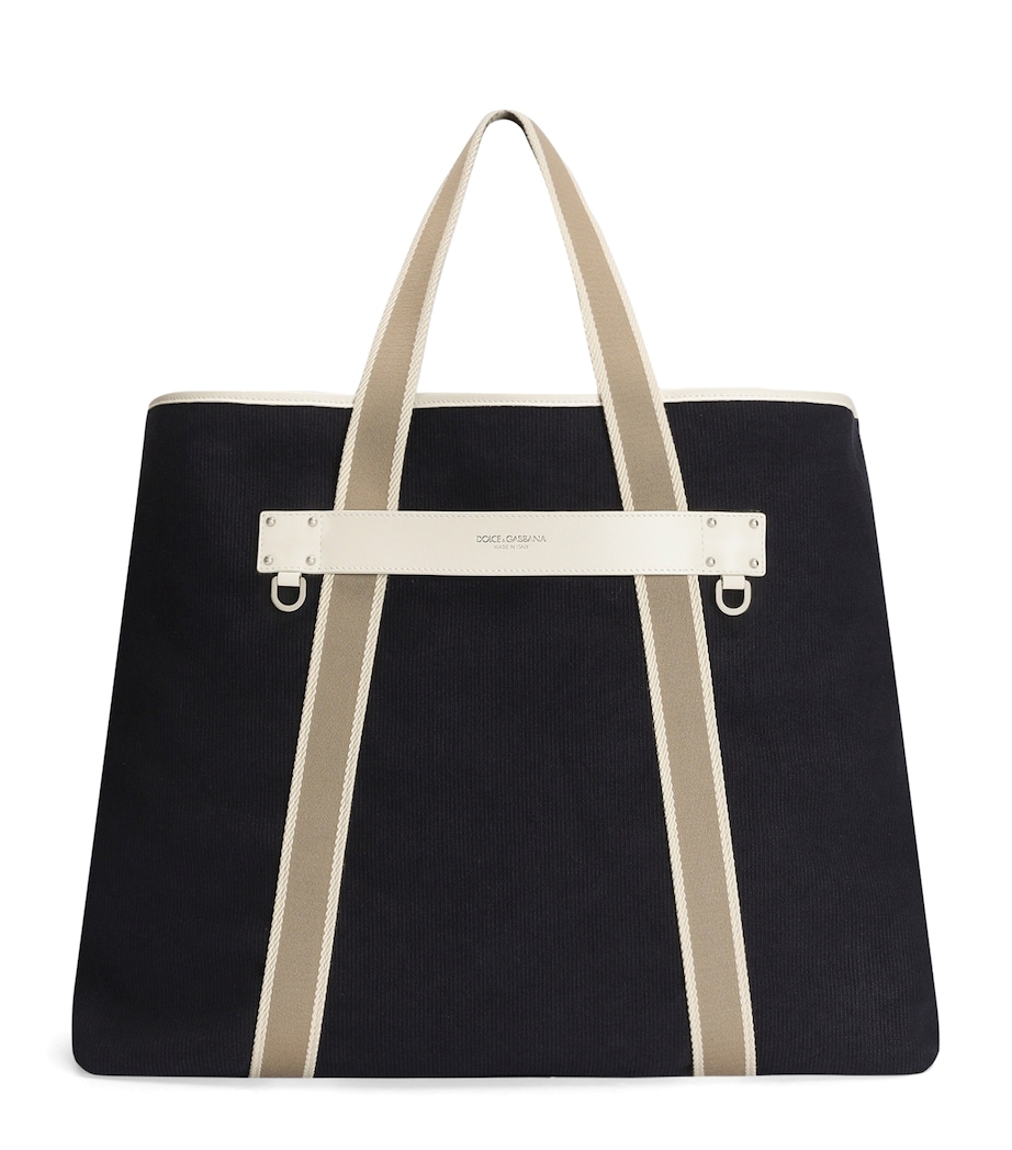 Dolce&Gabbana Cotton-Leather Tote Bag Multicolour Image 1