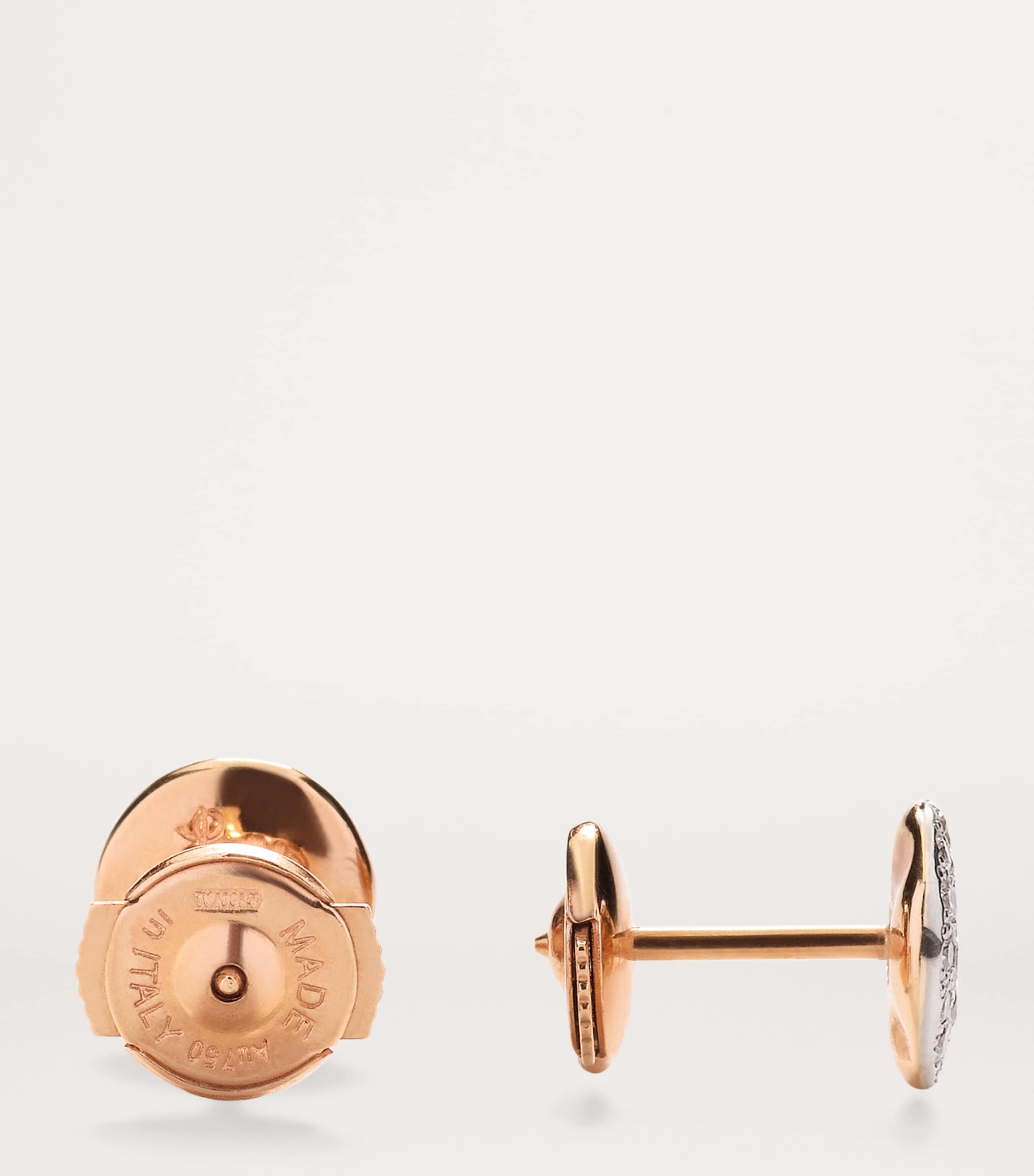 Pomellato Rose Gold and Diamond Sabbia Stud Earrings Image 3