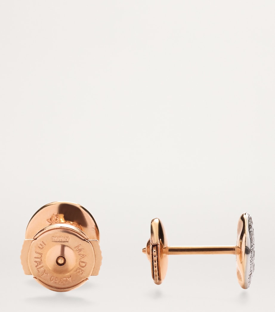 Pomellato Rose Gold and Diamond Sabbia Stud Earrings Image 3