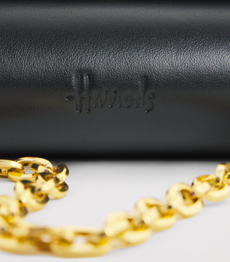Harrods Leather Snaffle East West Purse Black Image 6