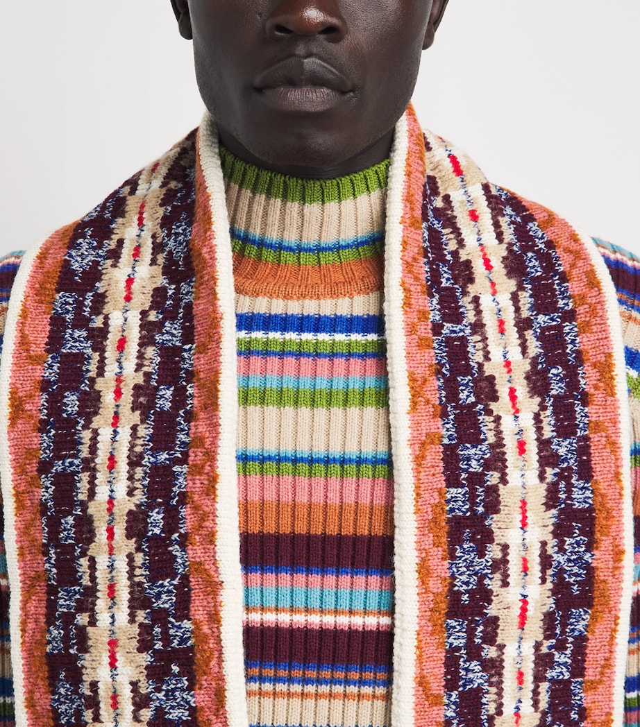 DRIES VAN NOTEN Wool-Blend Fringed Scarf Image 3