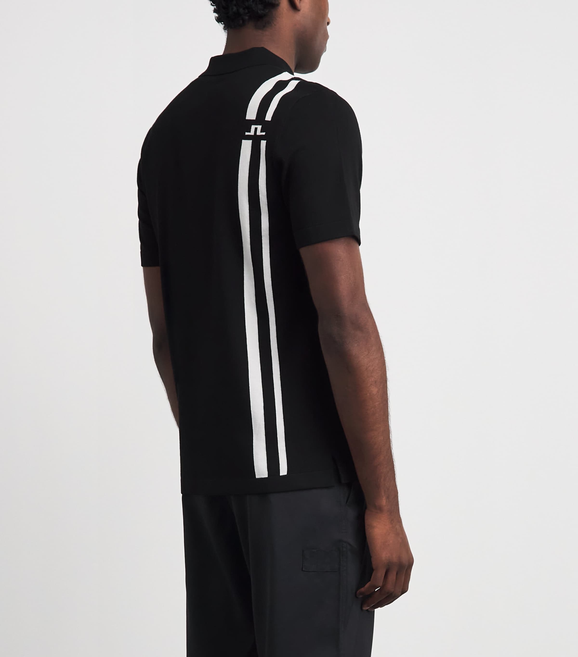 J Lindeberg Mens 30Y Wallis Knit Polo Shirt Black Image 5