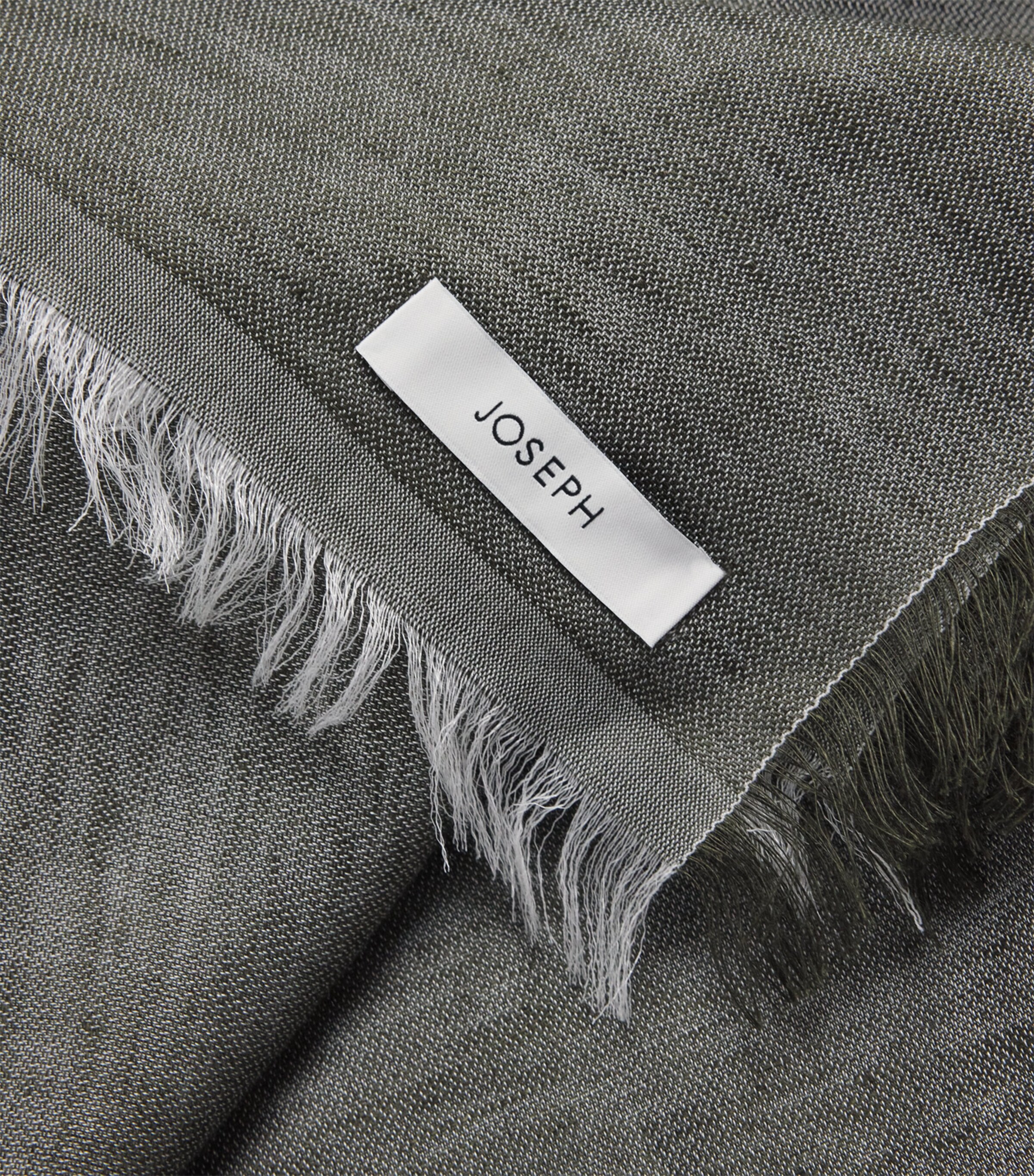 Joseph Linen-Blend Fern Scarf Palm Leaf Image 4