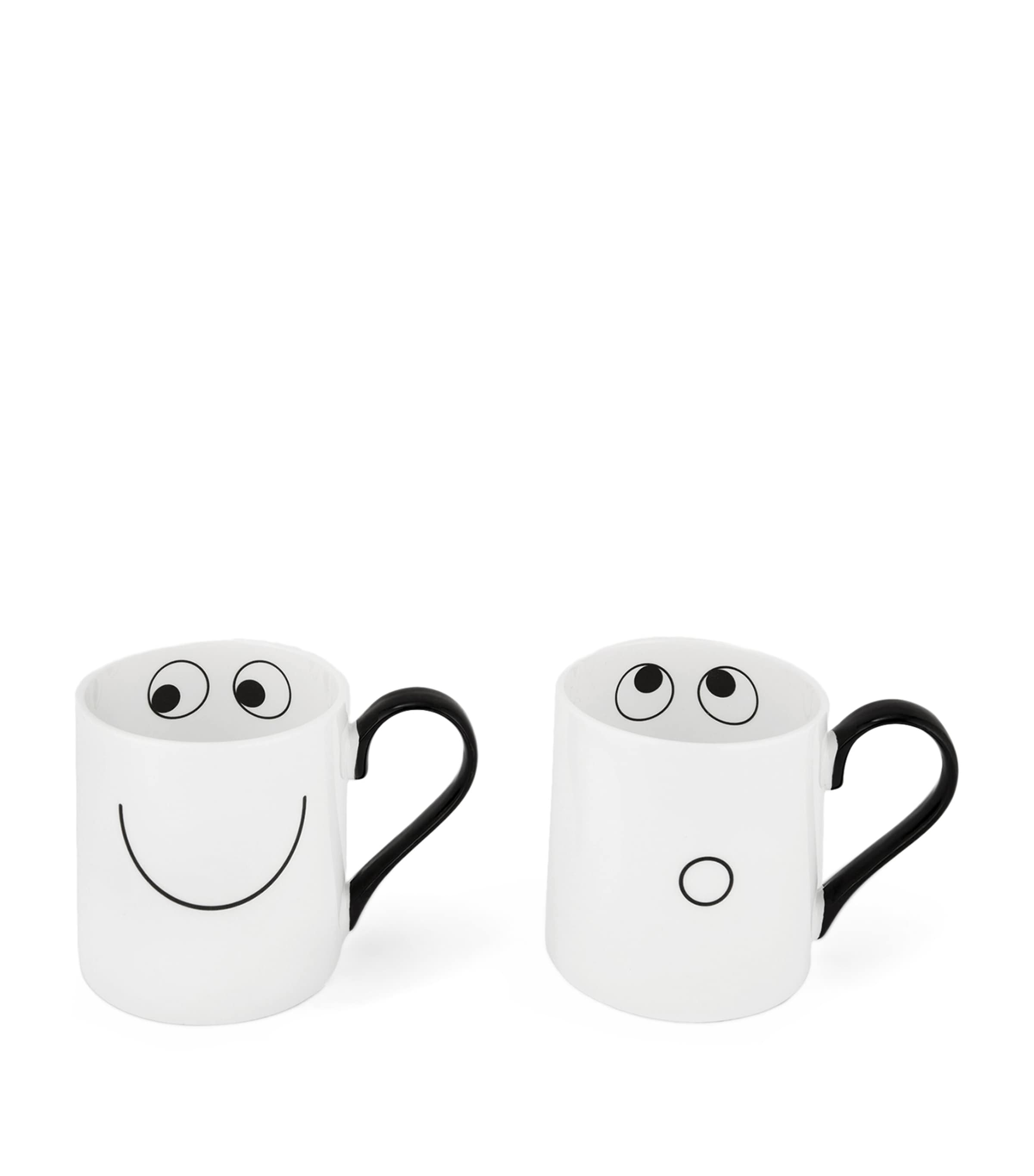 Set of 2 Eyes Mugs WHITE Image 1