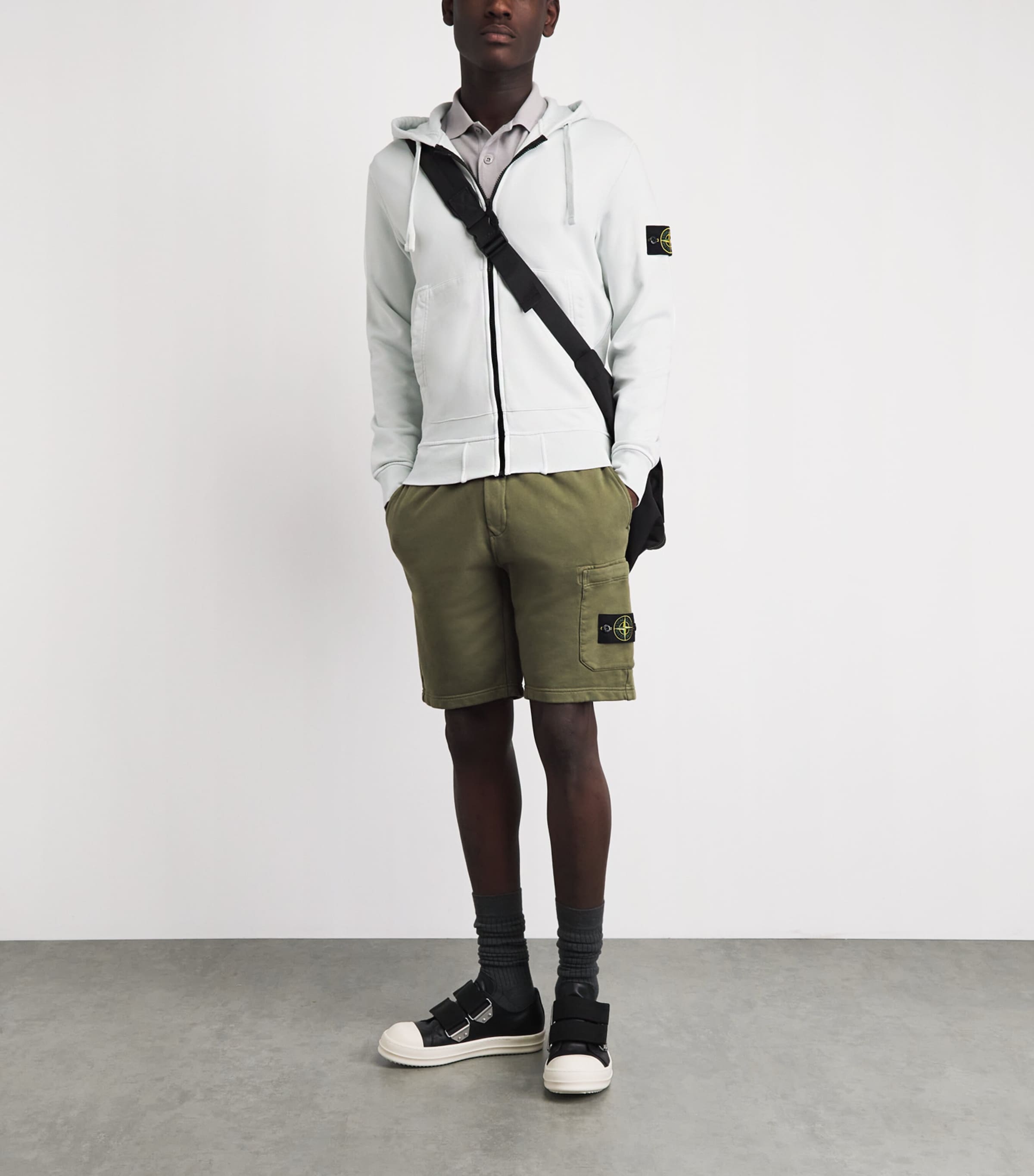 Stone Island Mens Organic Cotton Zip-Up Hoodie Image 2