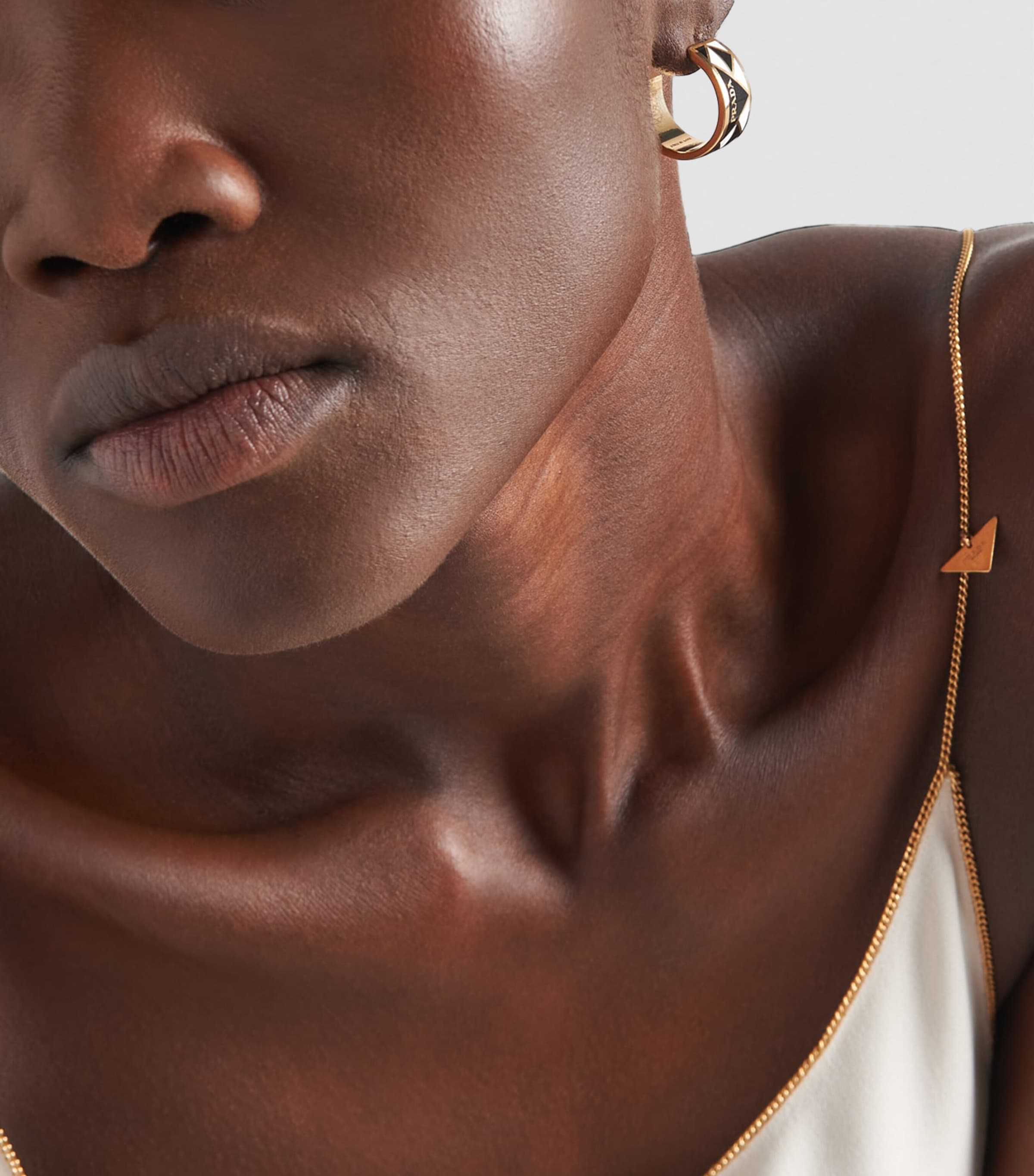 Enamel Triangle Hoop Earrings F0TTY Image 3