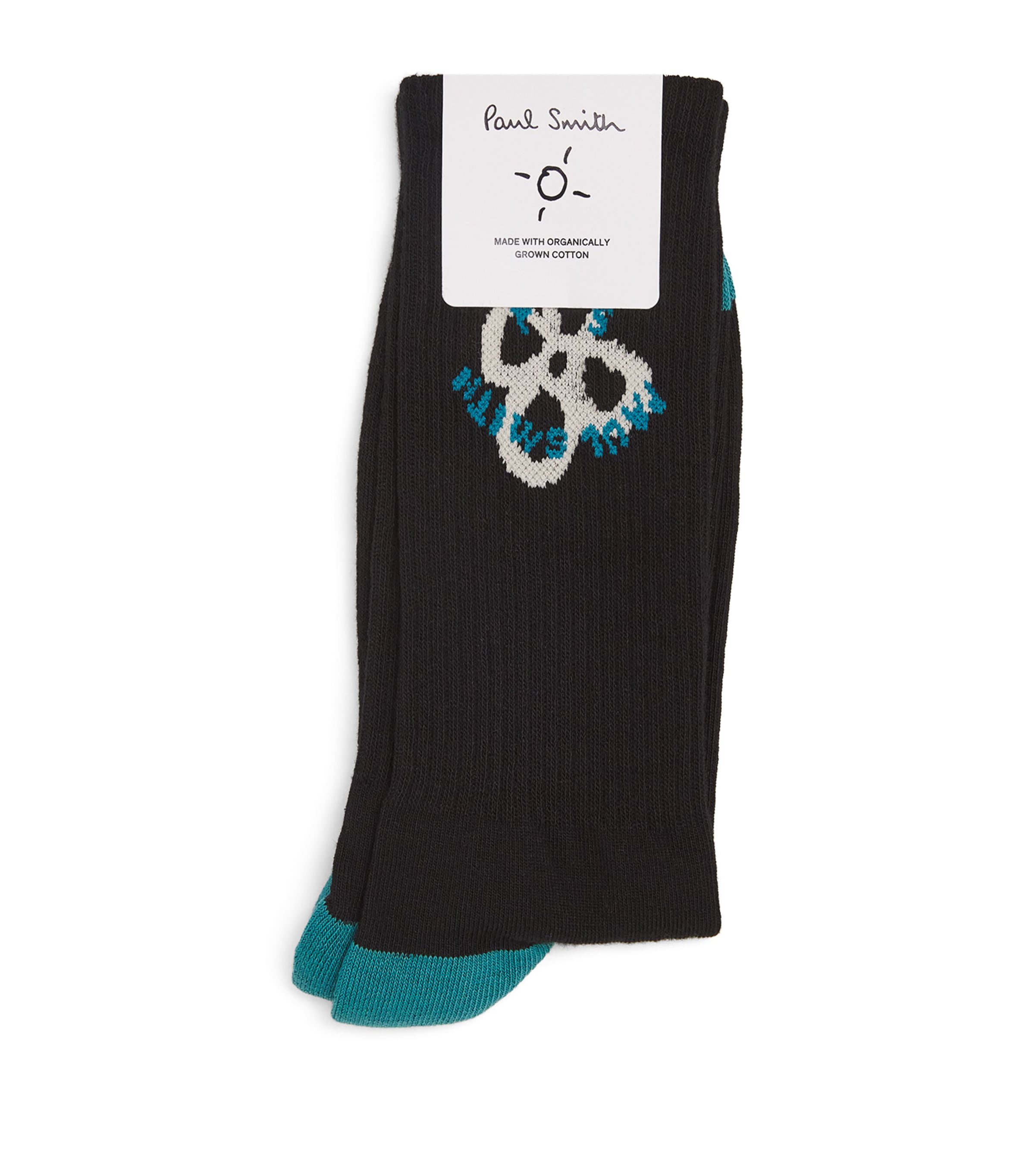 Paul Smith Happy Flower Socks In Blue