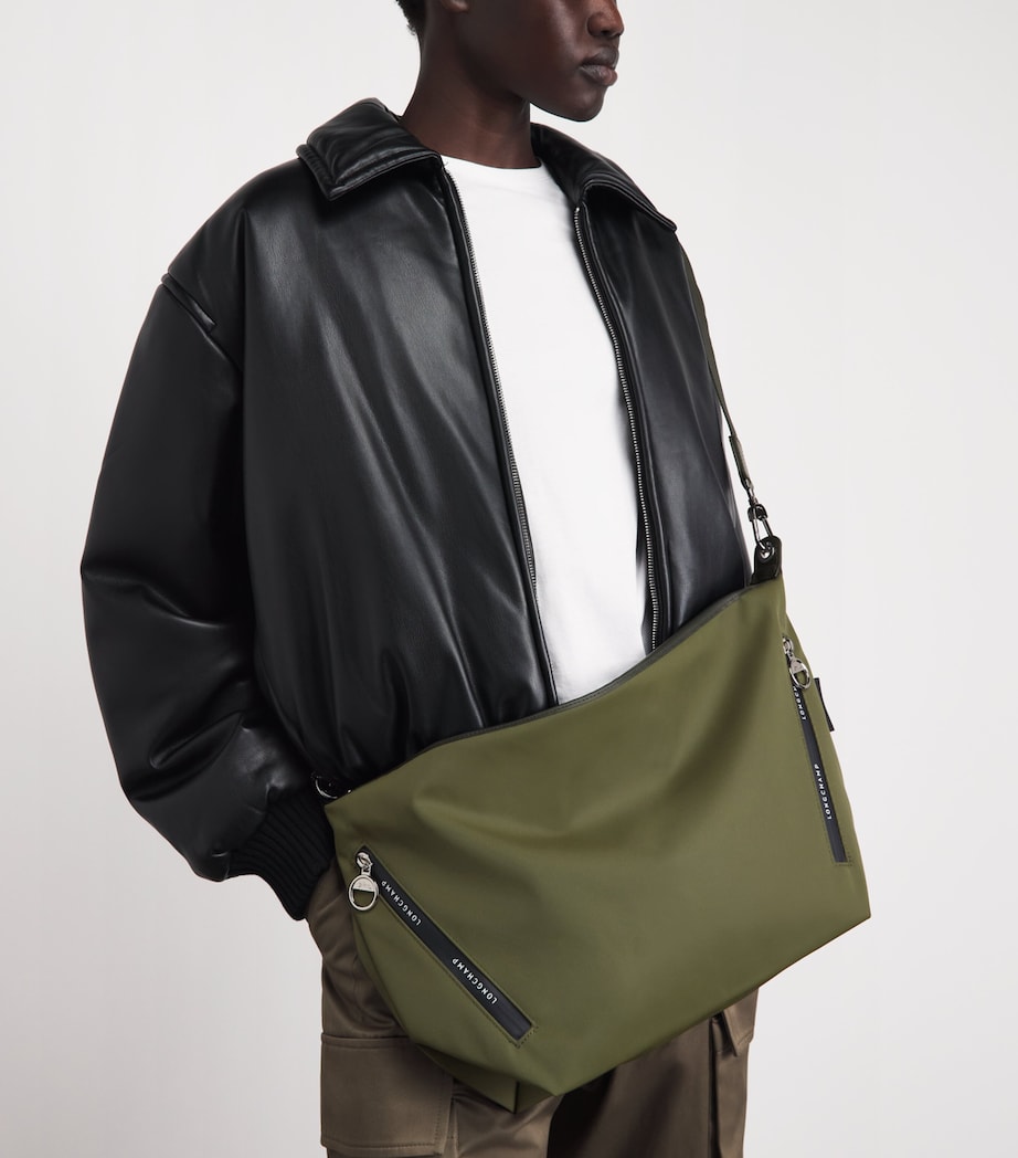 Longchamp Medium Le Pliage Energy Cross-Body Bag Khaki Image 4