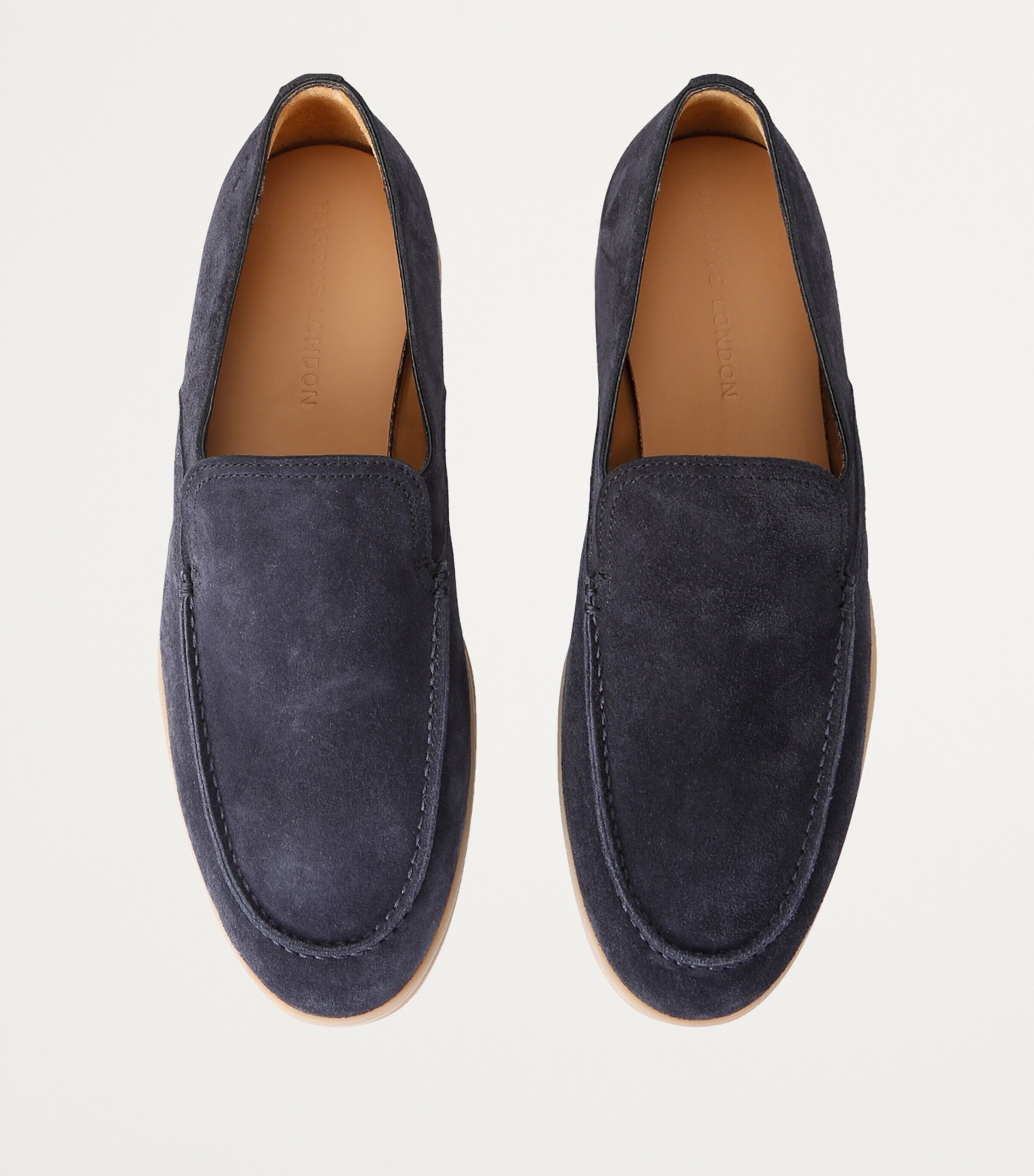 Harry’s of London Blue Suede Men\'s Loafers Harrys Of London Basel kudu Suede Penny Loafers Midnight  main image 4