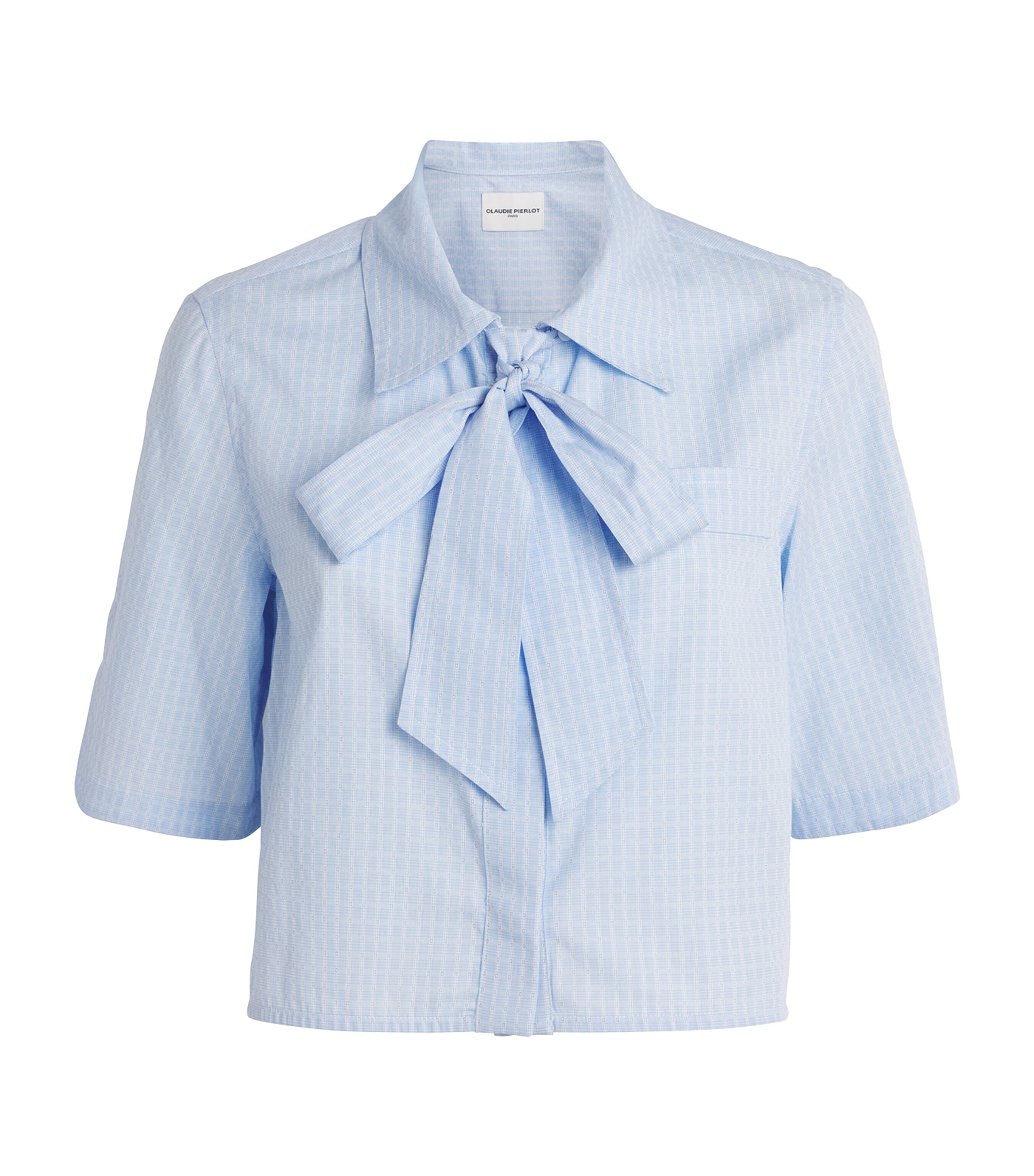 Cropped Check Shirt DUAL-COLOR Image 1