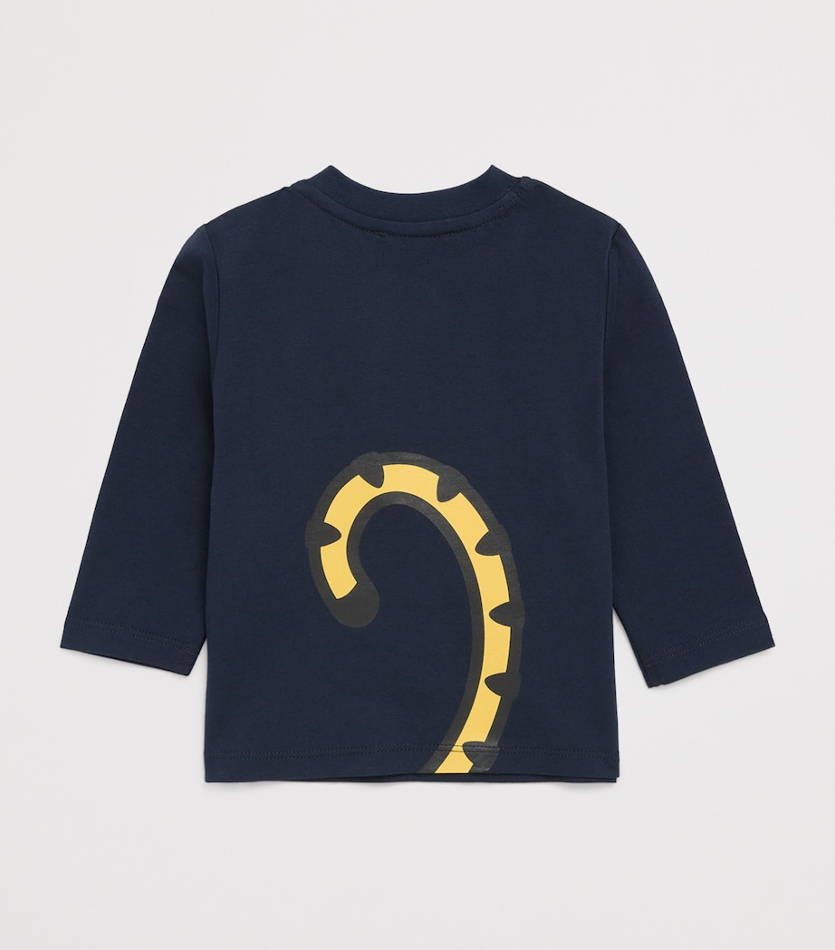 Kenzo Kids Cotton Tiger T-Shirt (6 Months-4 Years) Navy Image 2