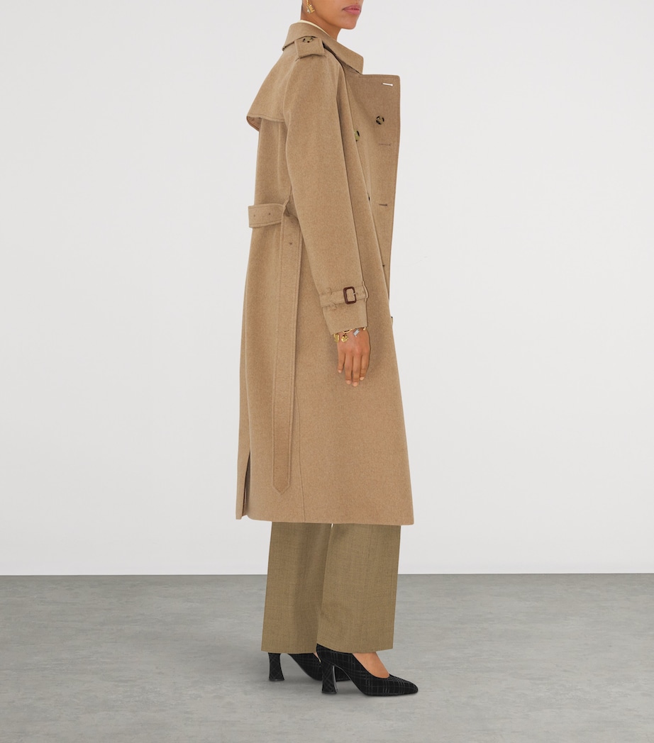 Cashmere Long Kensington Heritage Trench Coat TRAIL MELANGE Image 6