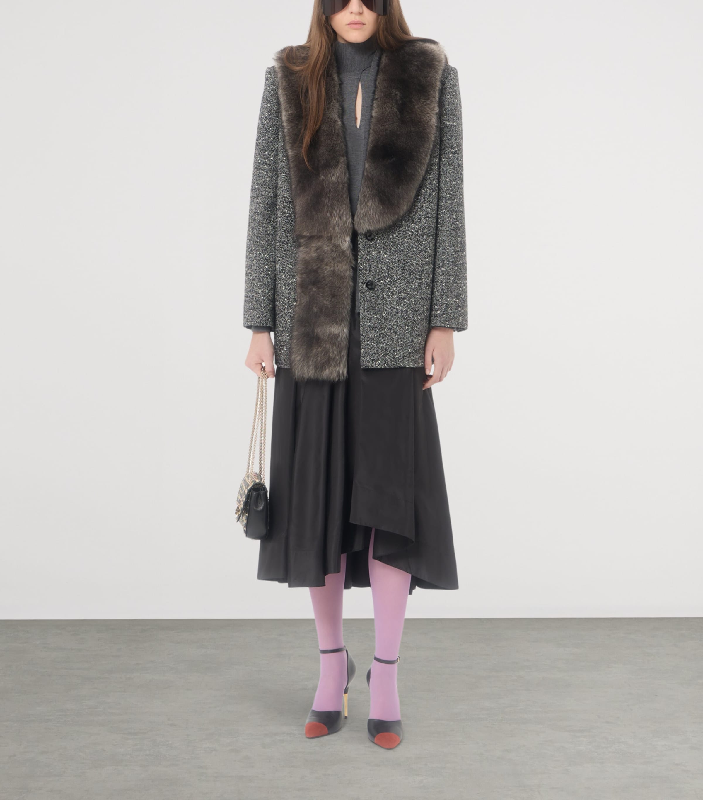 Valentino Womens Wool Tie-Neck Sweater Image 2