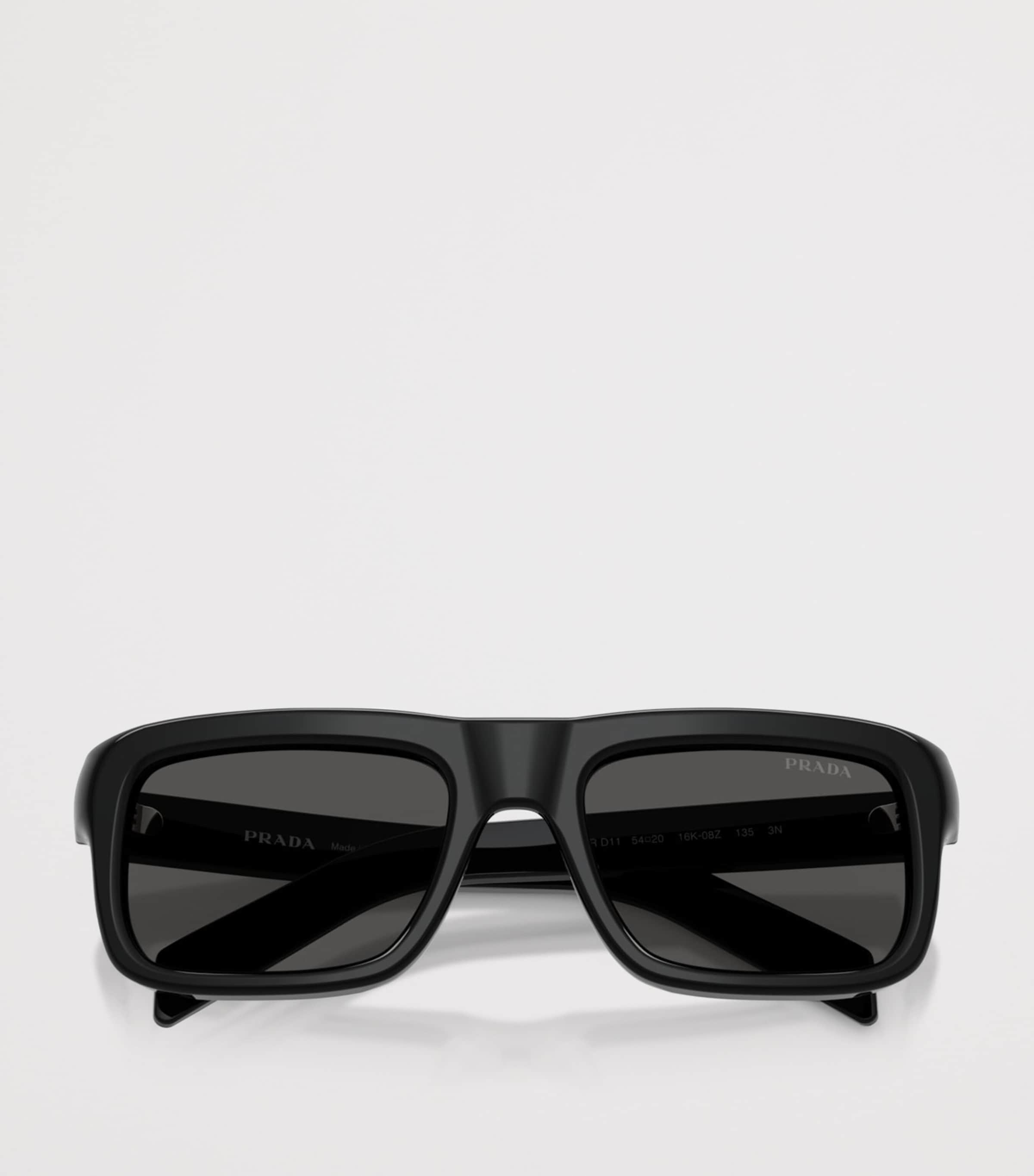 Prada Acetate Square Sunglasses Black Image 5