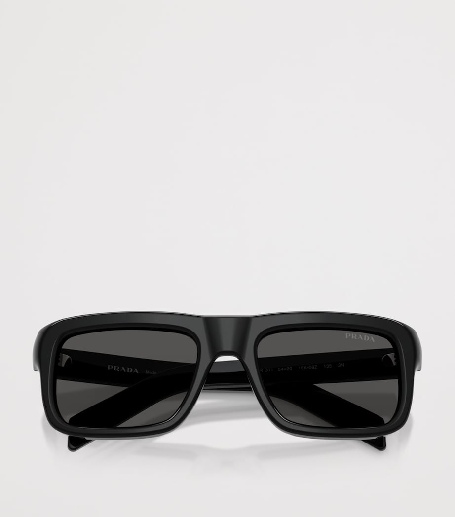 Prada Acetate Square Sunglasses Black Image 5