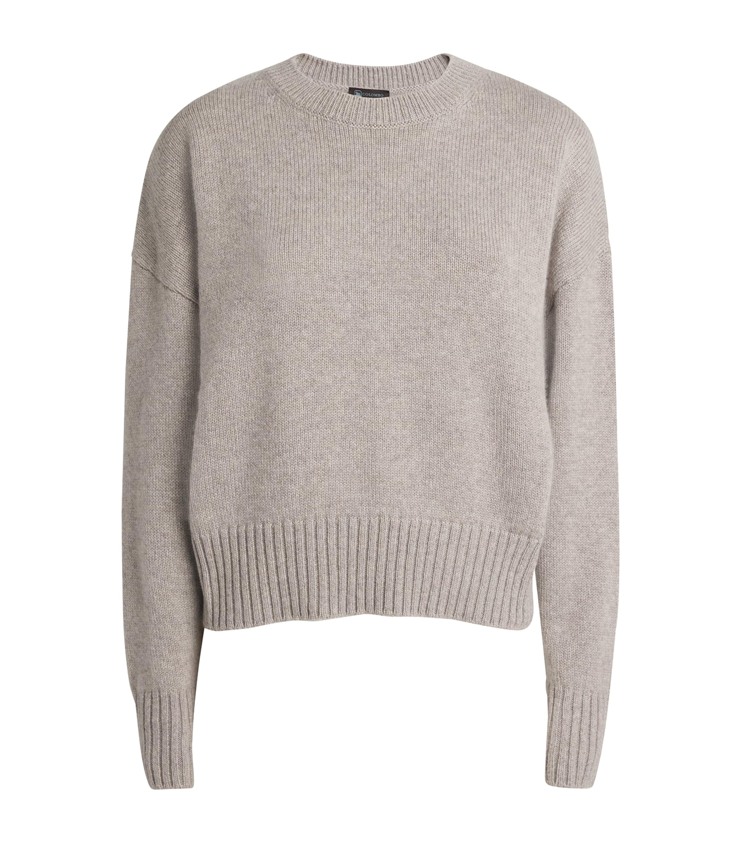 Colombo Kid Cashmere Crew-neck Sweater In Beige