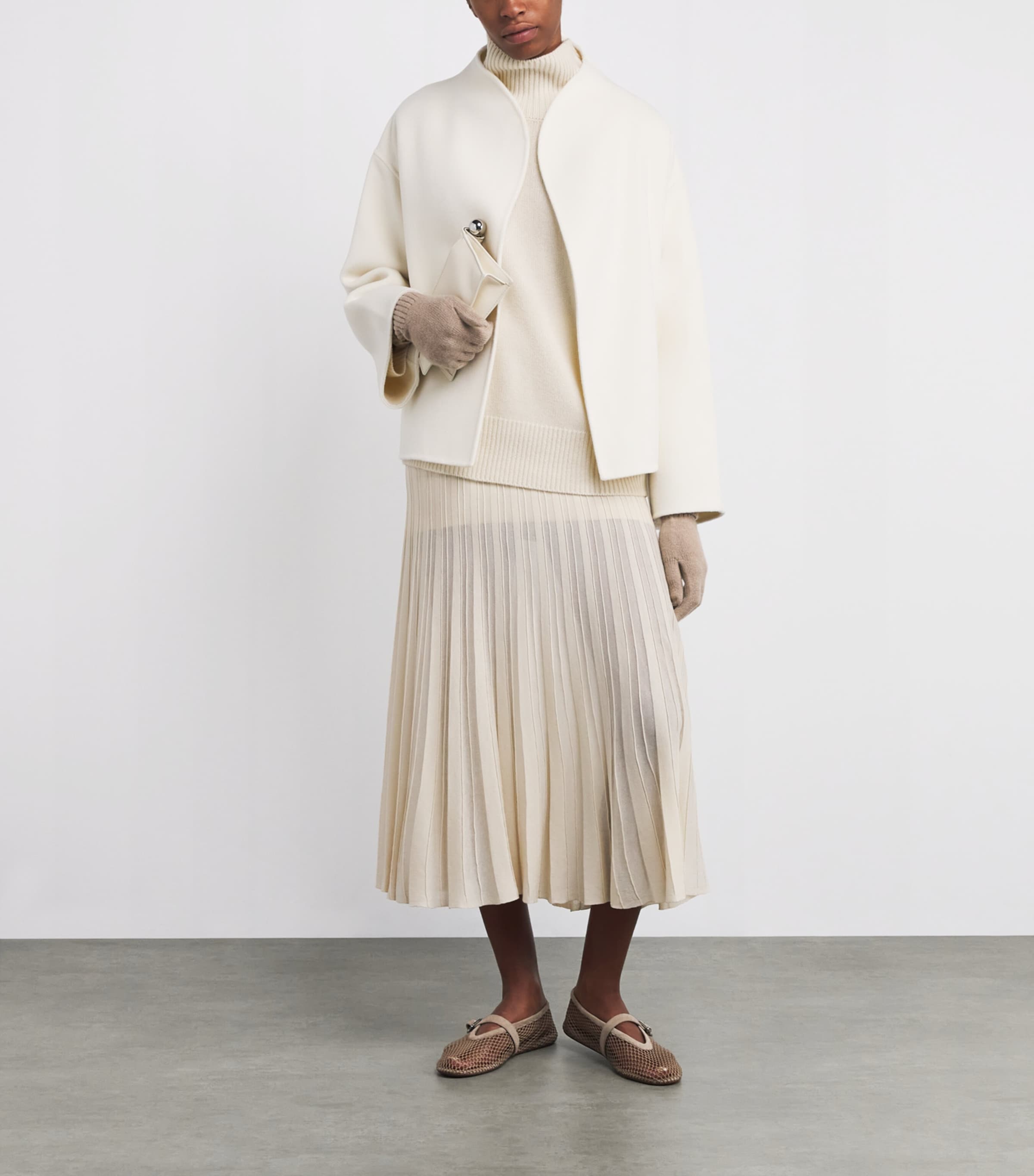 Cashmere Rollneck Boyfriend Sweater FEATHER WHITE Image 2