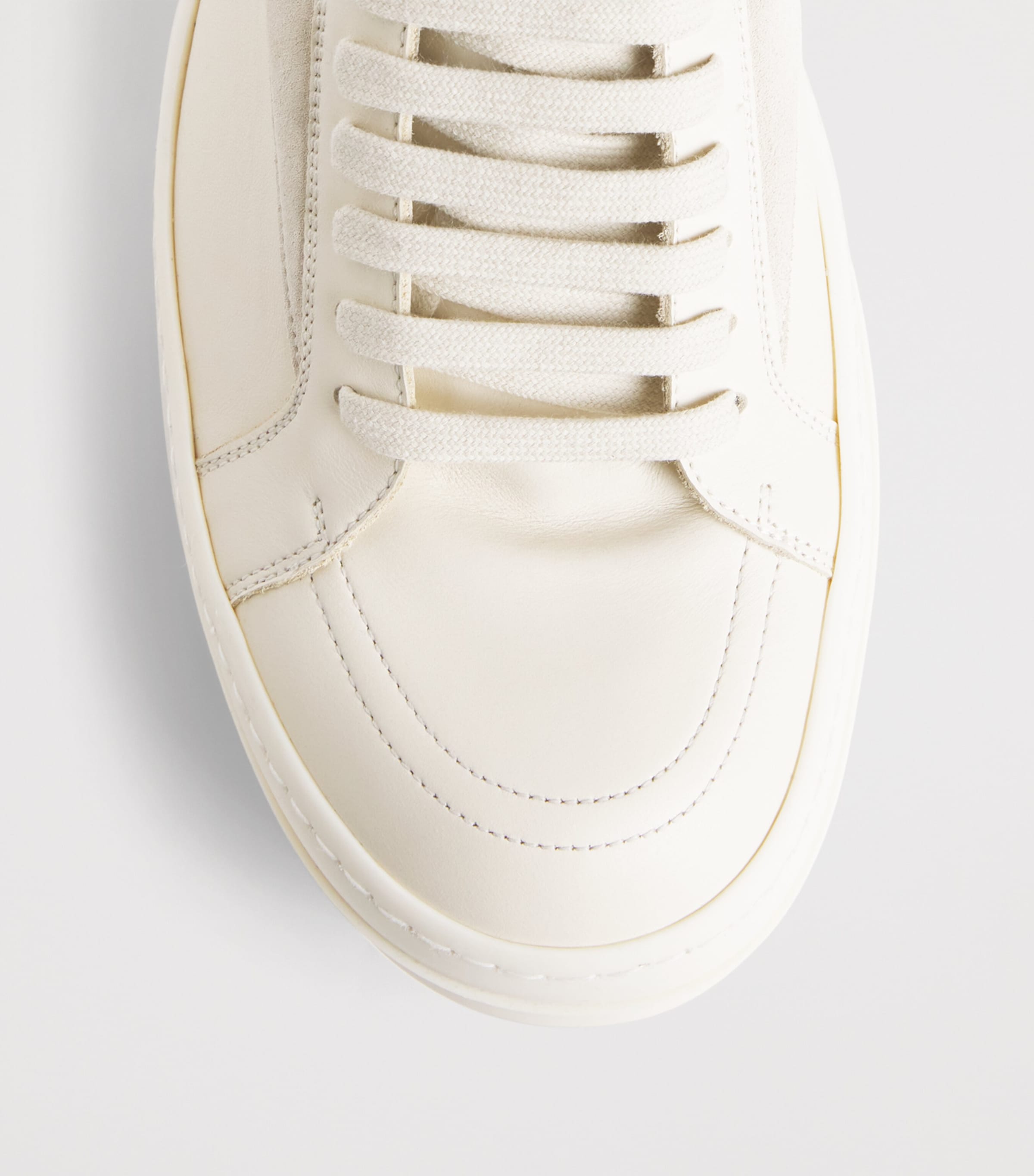 Rick Owens Leather Vintage Sneakers Milk/milk/milk Image 6